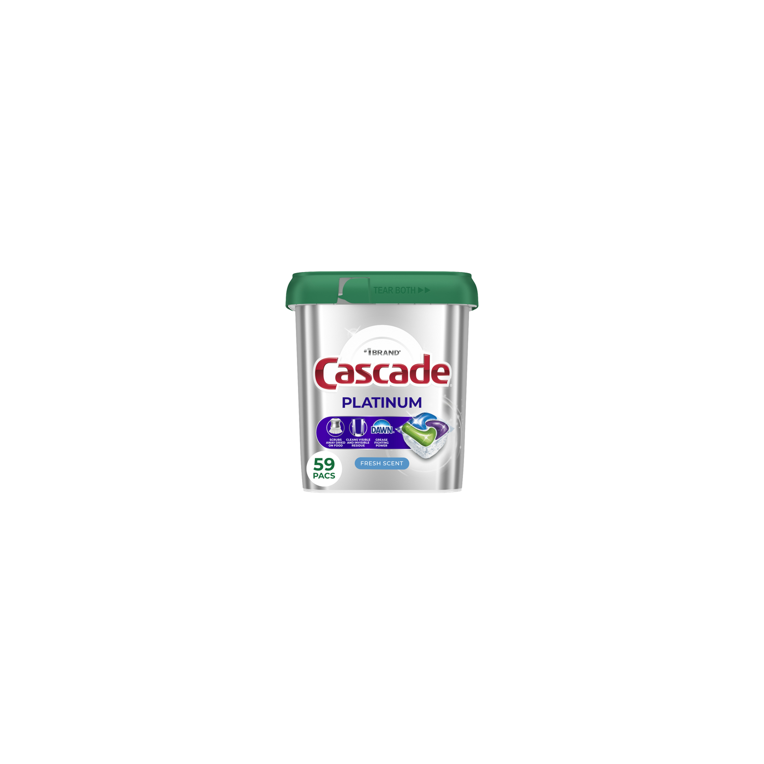 Cascade Fresh Platinum Dishwasher Detergent Pods - 59 Count Image 1 of 2