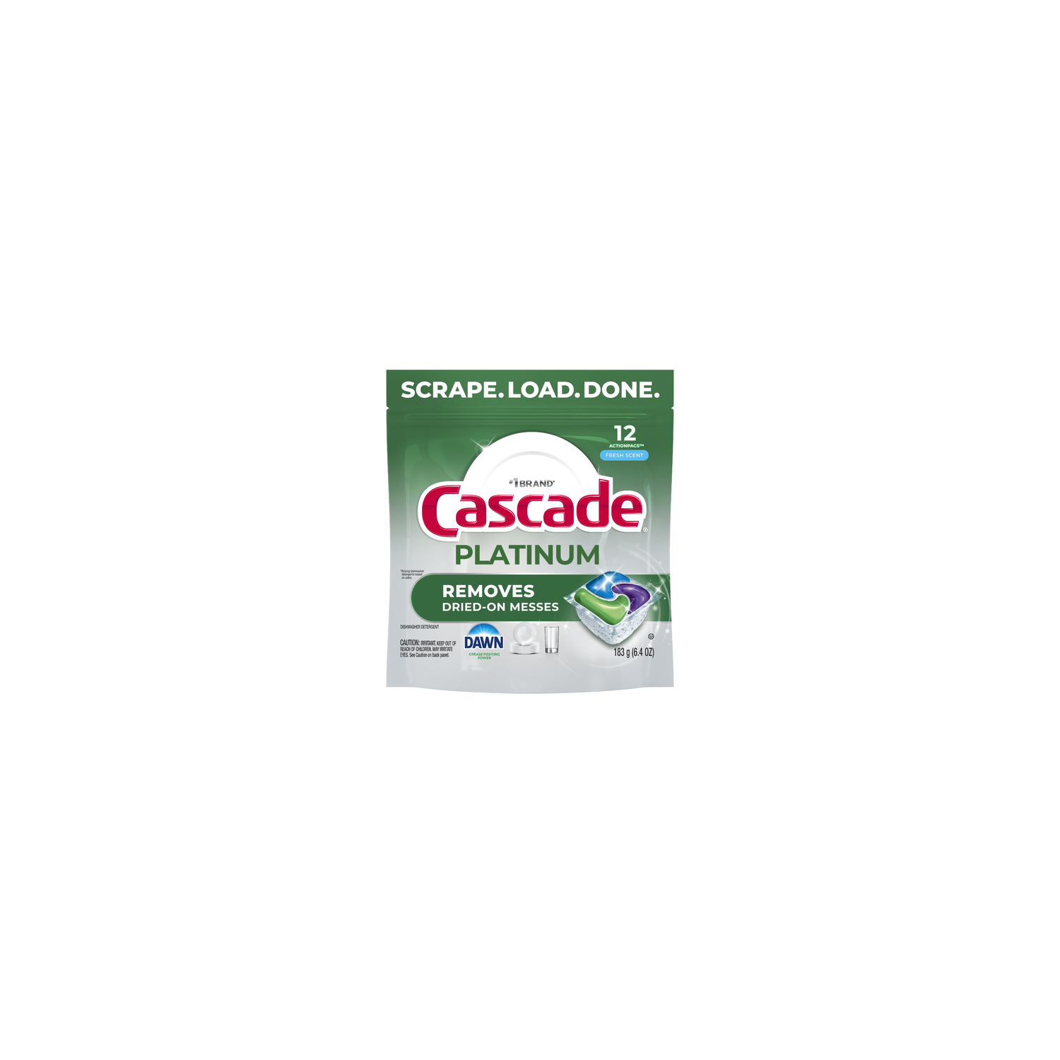Cascade Platinum Dishwasher Pods, Detergent, Fresh - 12 Count