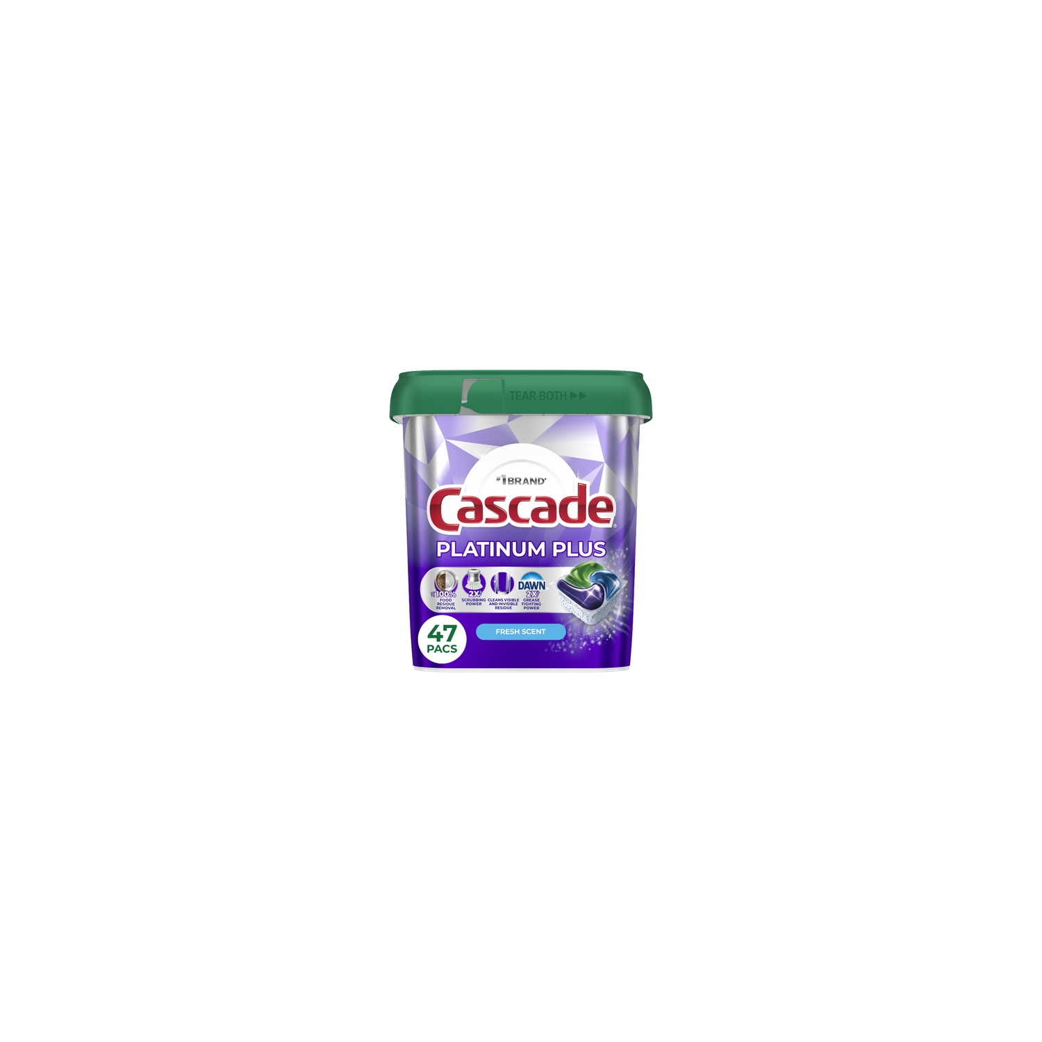 Cascade Platinum Plus Dishwasher Pods, Detergent, Dish Detergent Soap, Fresh - 47 Count