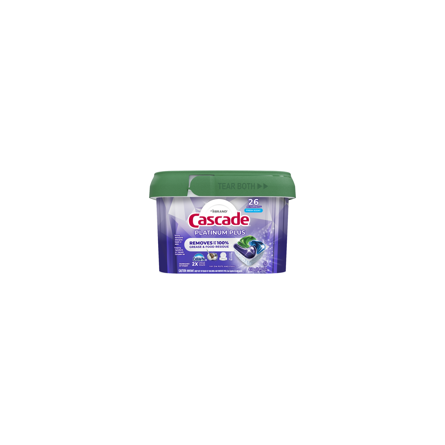 Cascade Platinum Plus Dishwasher Pods - 26 Count