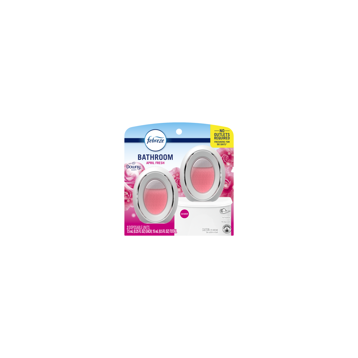 Febreze Bathroom Air Freshener, Odor-Fighting, Downy April Fresh - 0.5 Ounce Image 1 of 2