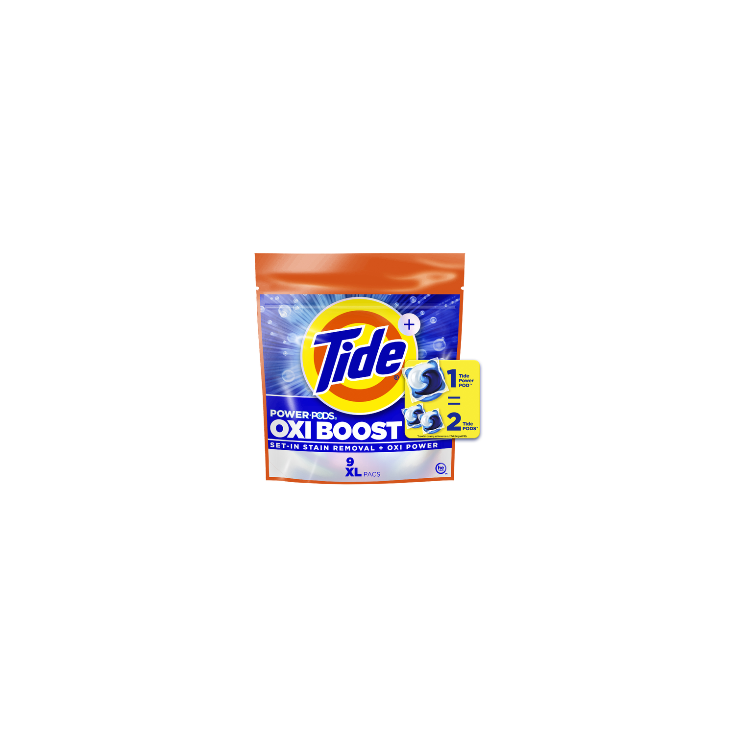 Tide Oxi Boost Power Pods Laundry Detergent Pacs - 9 Count Image 1 of 2