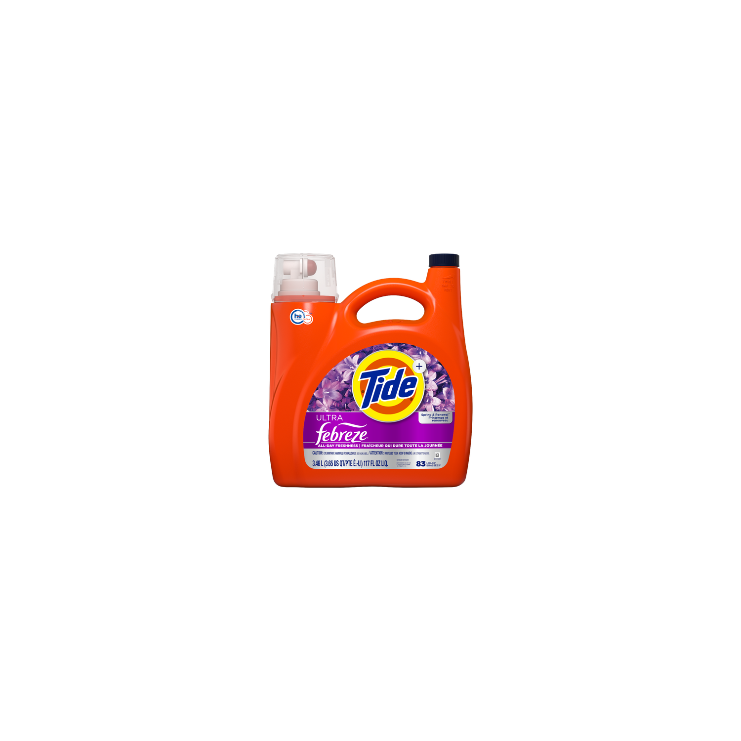 Tide Ultra Febreze , Spring And Renewal Scent, 83 Loads - 117 Ounce Image 1 of 2