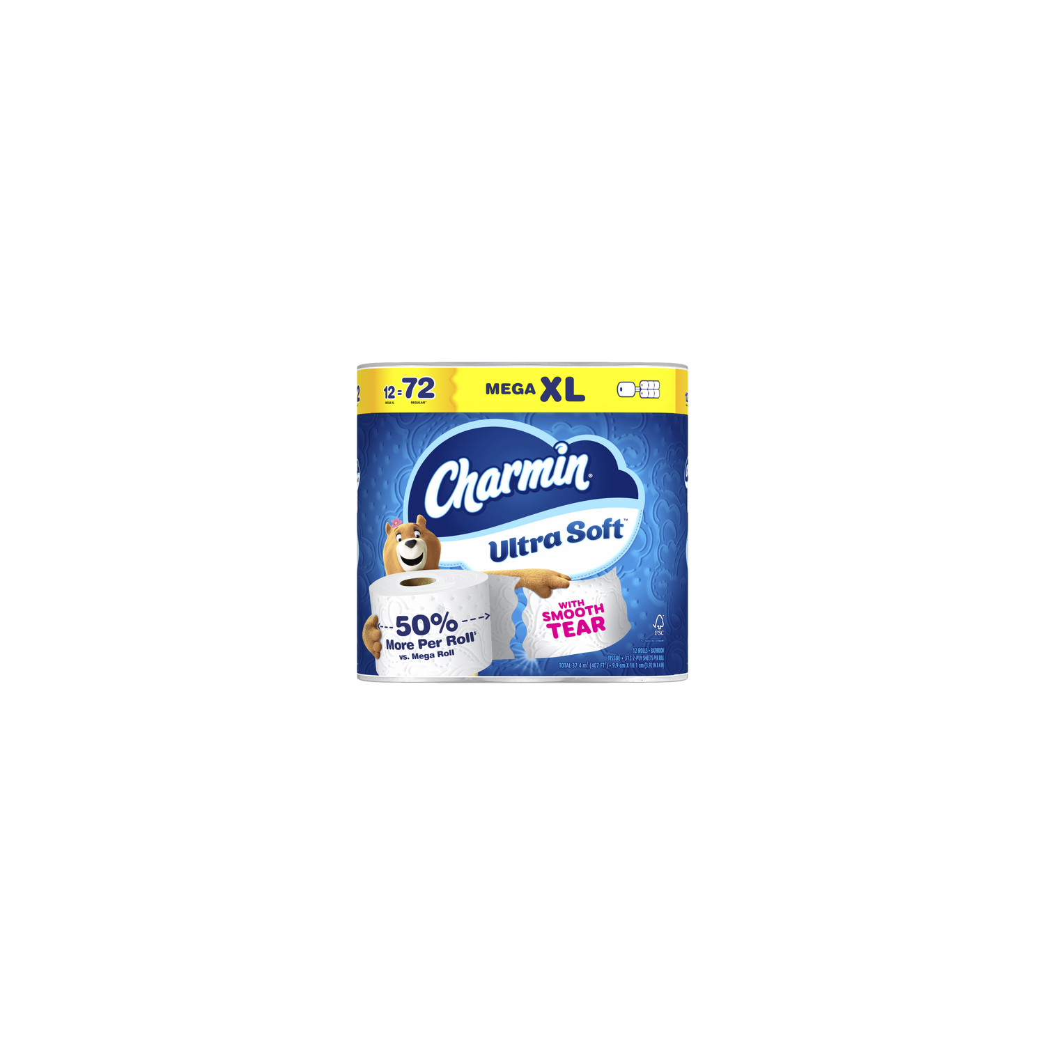 Charmin Mega XL Ultra Soft Toilet Paper - 12 Count