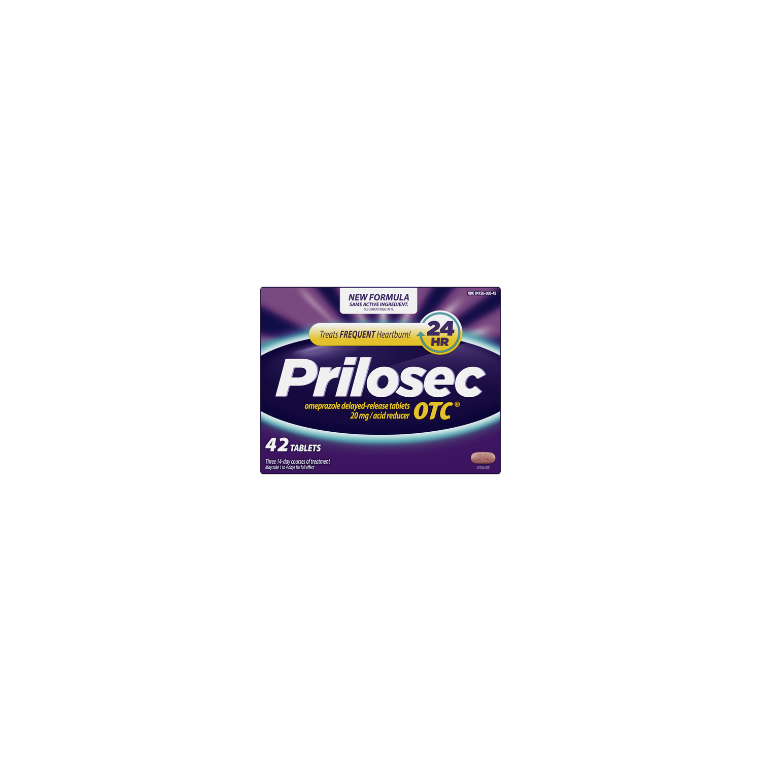 Prilosec OTC Omeprazole Delayed Release Heartburn Relief - 42 Count