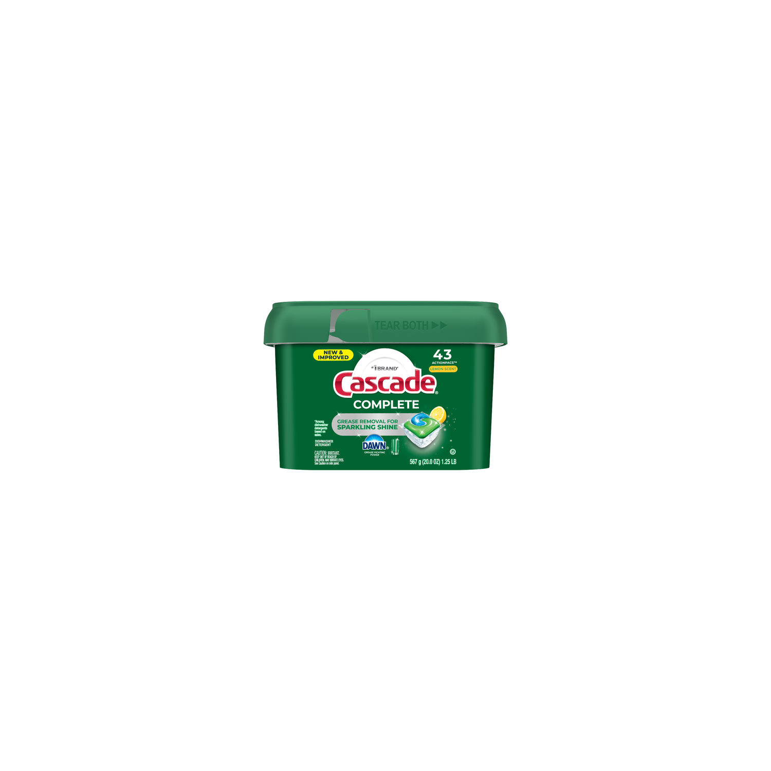 Cascade Complete Dishwasher Detergent Lemon - 78 Count Image 1 of 2