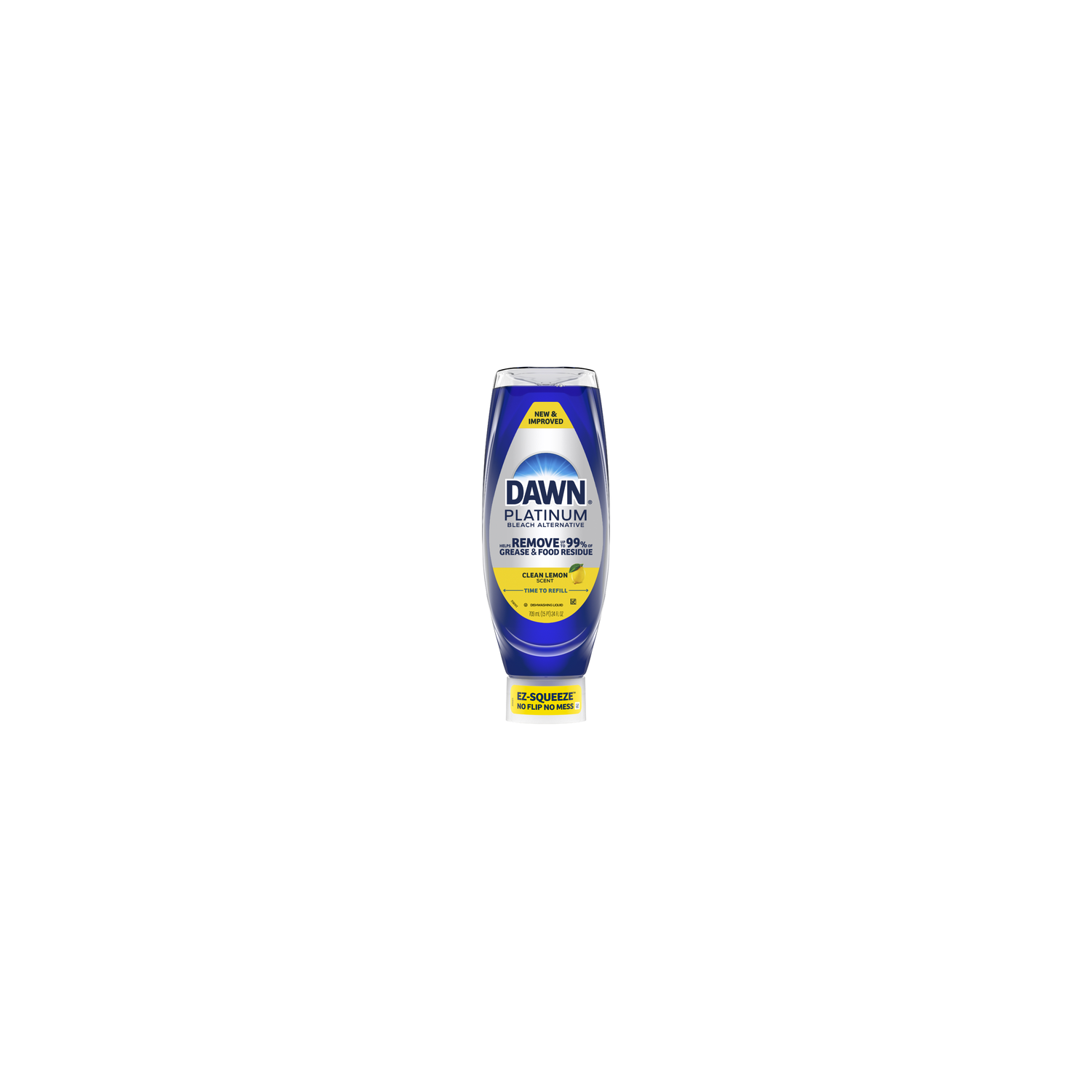 Dawn Platinum Ez Squueze Dish Soap Bleach Alternative Clean Lemon - 24 Ounce