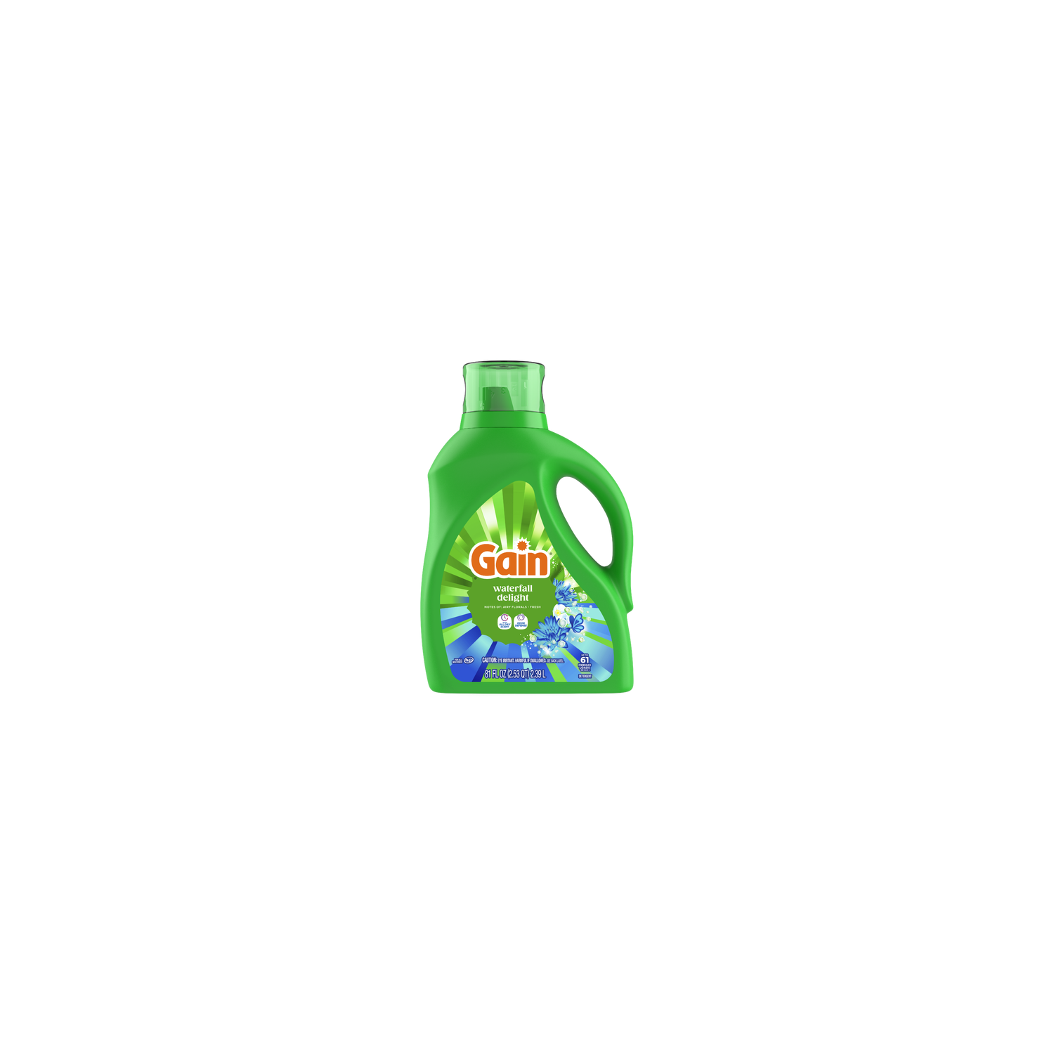 Gain Liquid Detergent, Waterfall Delight Scent, , 61 Loads - 81 Ounce Image 1 of 2