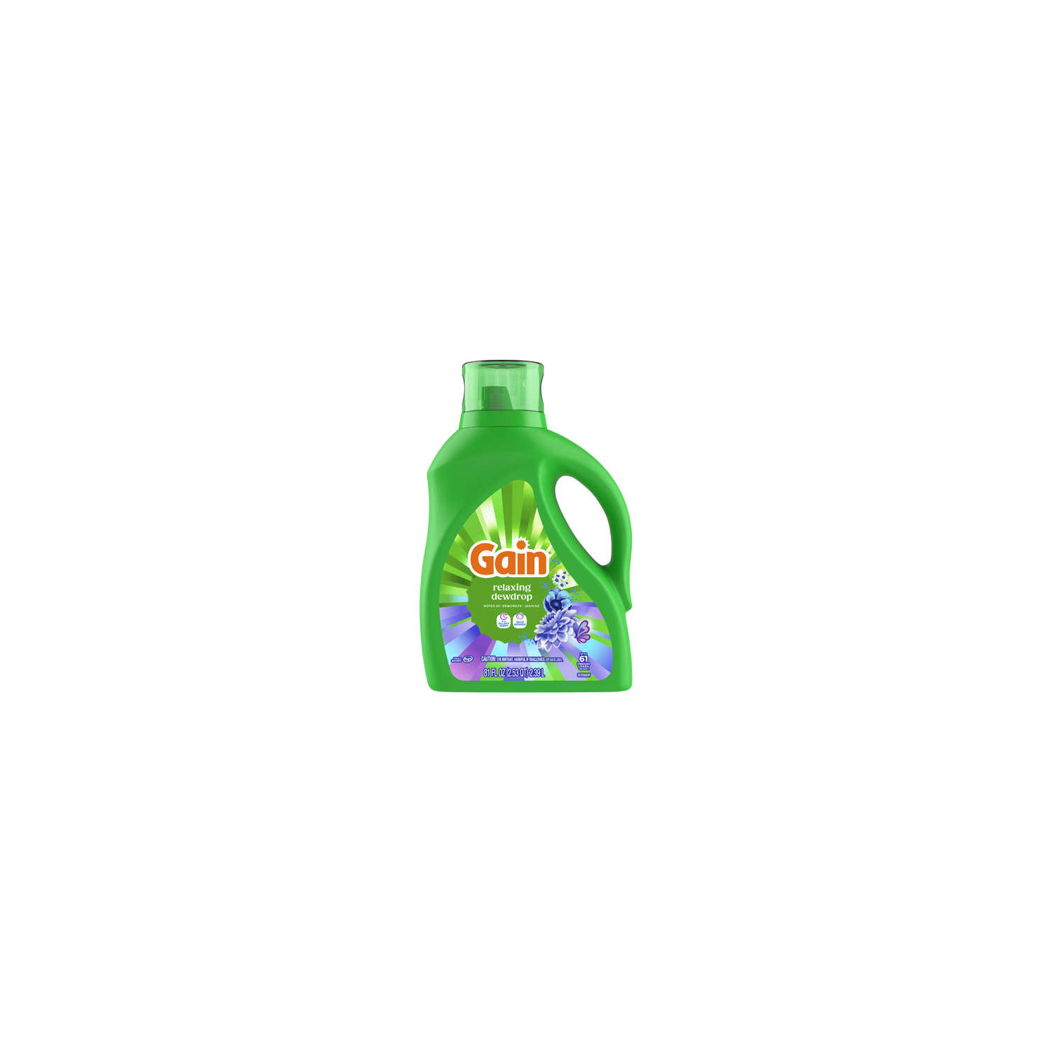 Gain Laundry Detergent, Relaxing Dewdrop Scent, , 61 Loads - 81 Ounce Image 1 of 2
