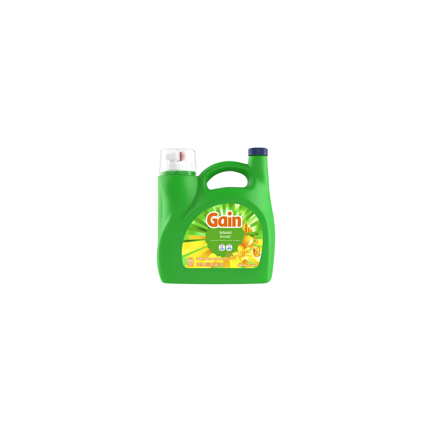 Gain Liquid Laundry Detergent, Island Fresh Scent - 132 Ounce Image 1 of 2