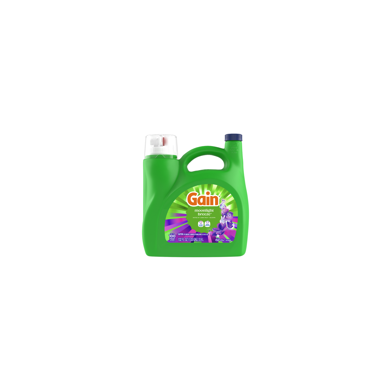 Gain Liquid Laundry Detergent, Moonlight Breeze Scent - 132 Ounce Image 1 of 2