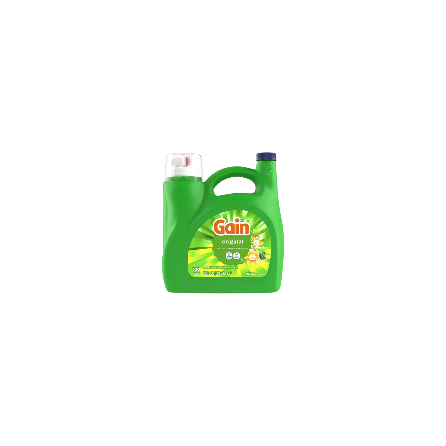 Gain Liquid Laundry Detergent, Original Scent, , 100 Loads - 132 Ounce Image 1 of 2