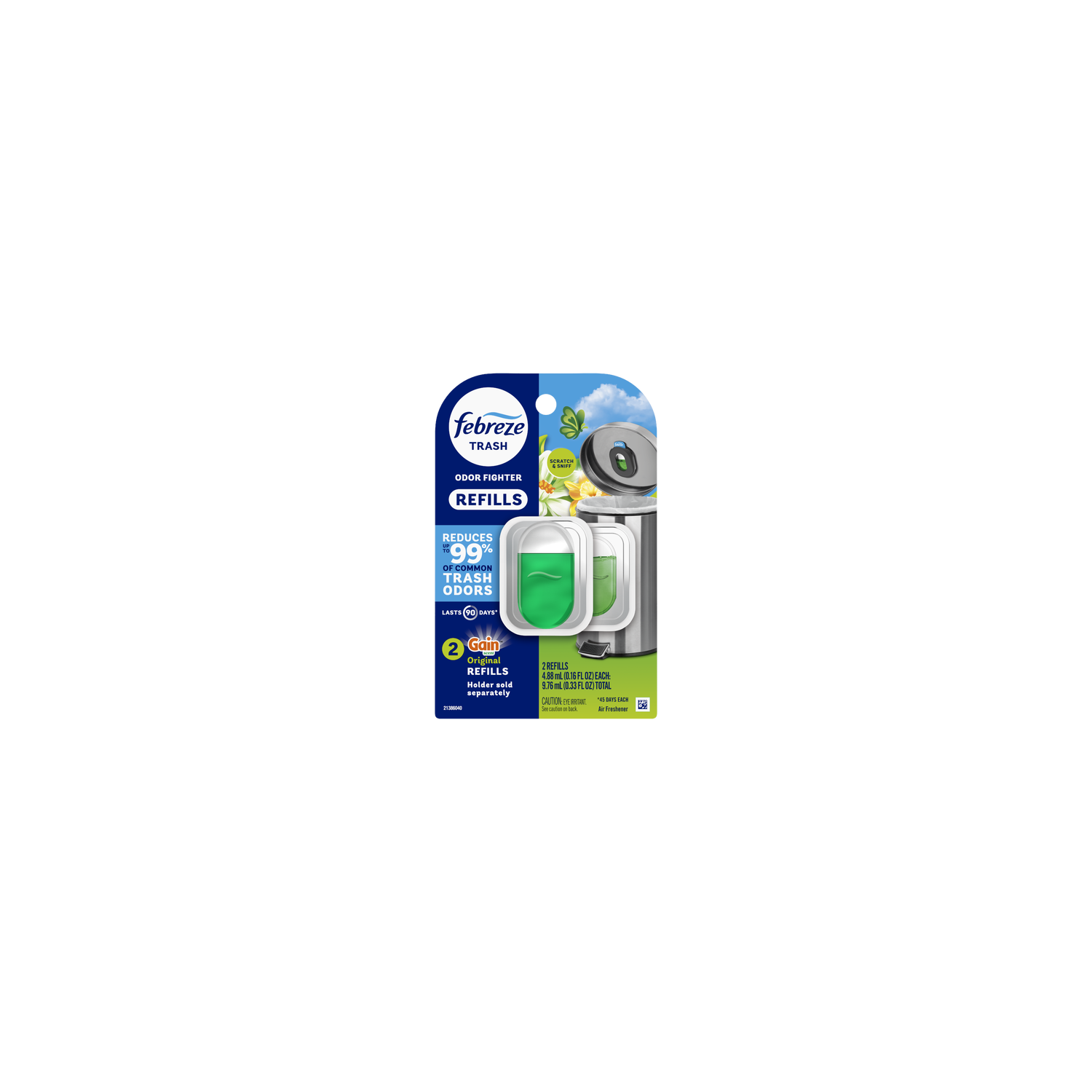 Febreze Gain Original Scent Trash Odor Fighter Refill - 2 Count Image 1 of 2