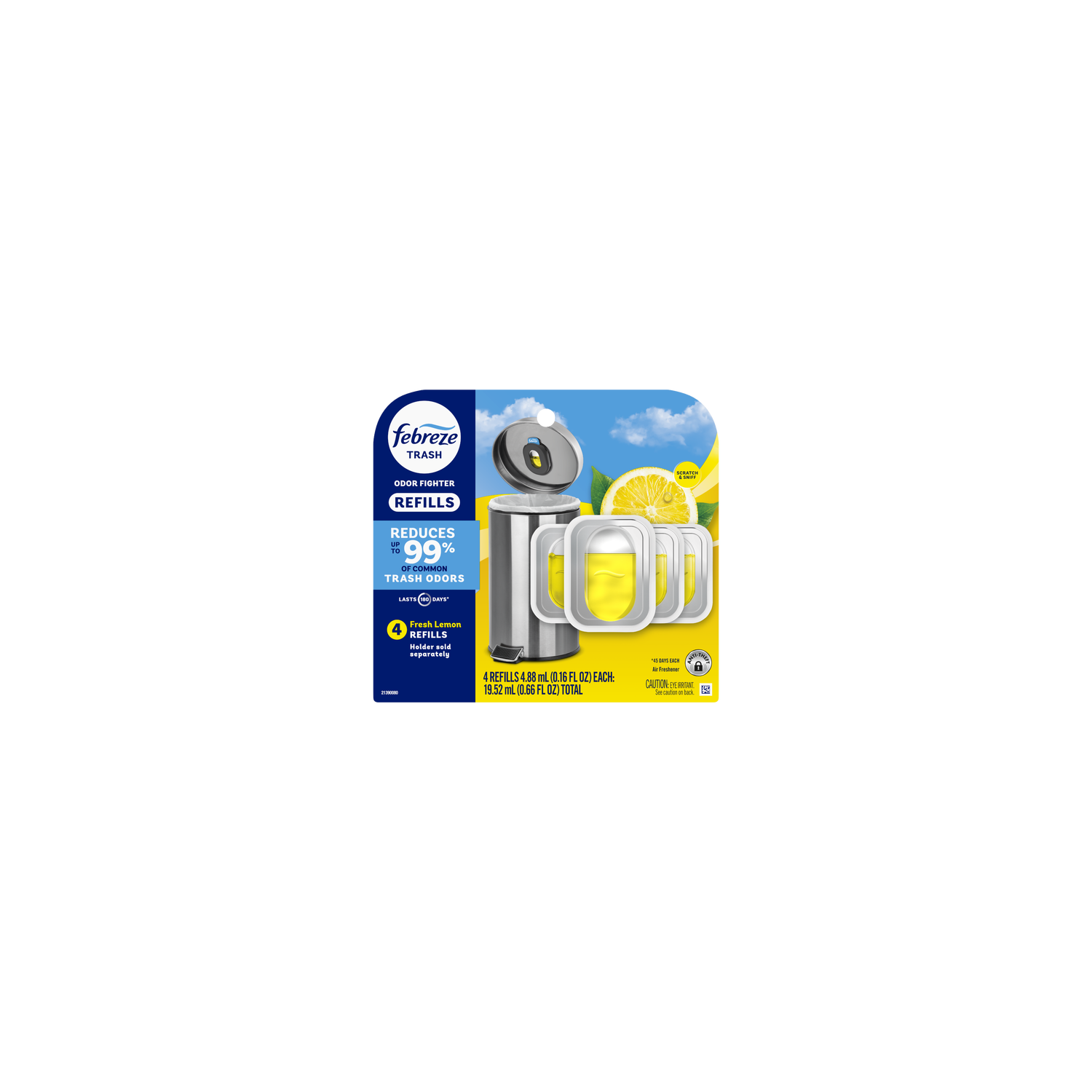 Febreze Fresh Lemon Scent Trash Odor Fighter Refill - 2 Count Image 1 of 2