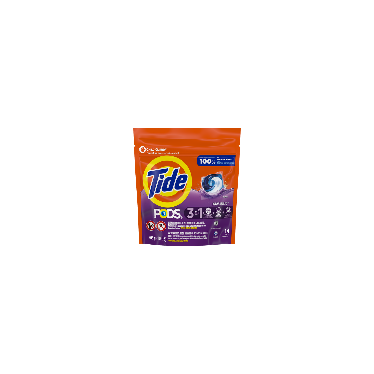 Tide Pods Laundry Detergent, , Spring Meadow Scent - 14 Count Image 1 of 2