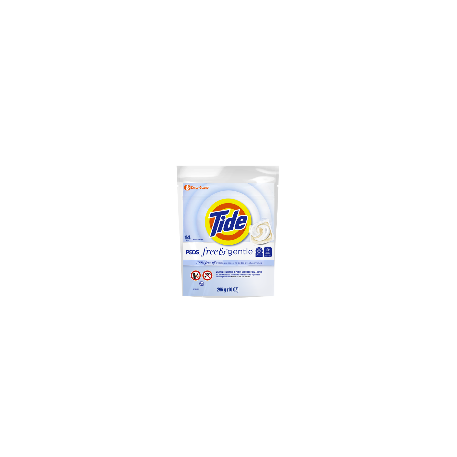 Tide Pods Free & Gentle Laundry Detergent - 14 Count Image 1 of 2