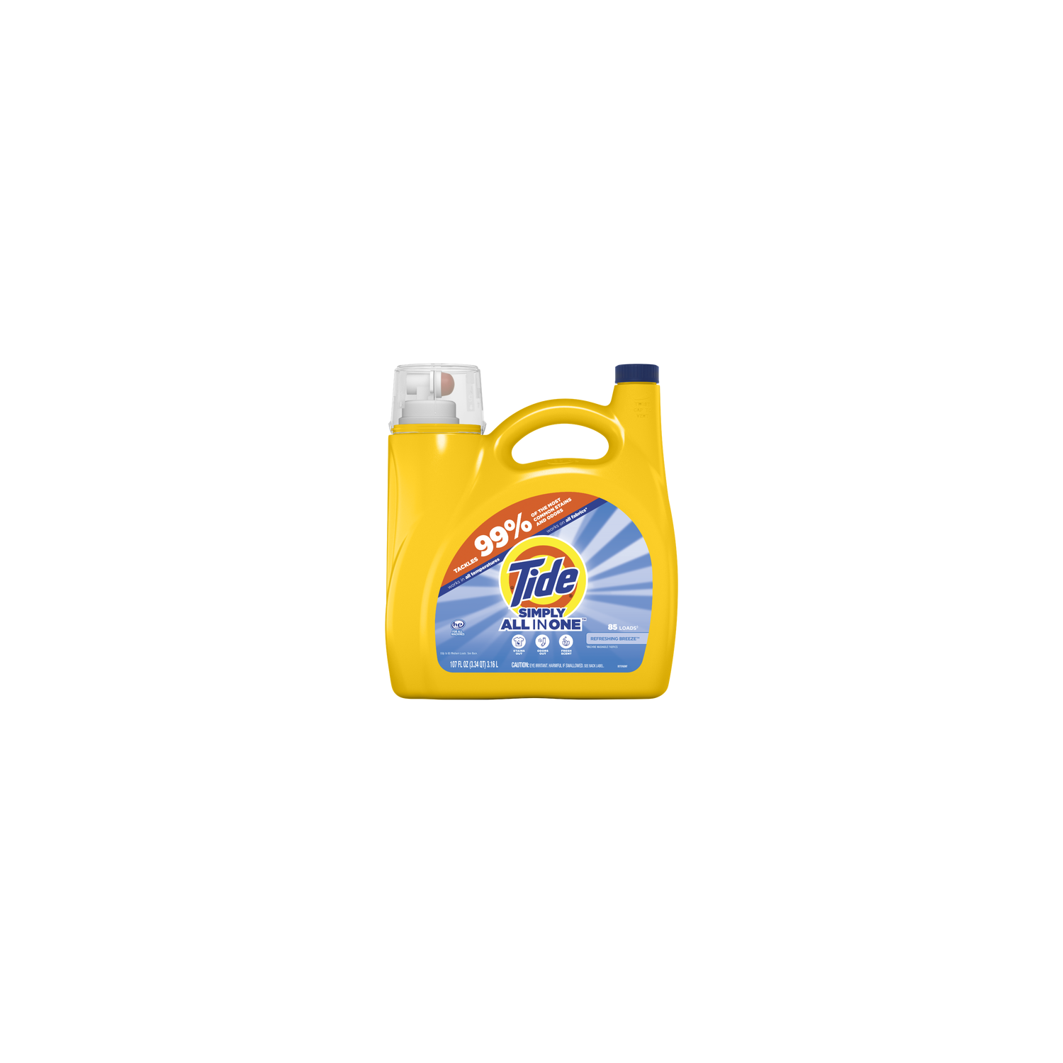 Tide Simply Liquid Laundry Detergent, Refreshing Breeze - 107 Ounce Image 1 of 2