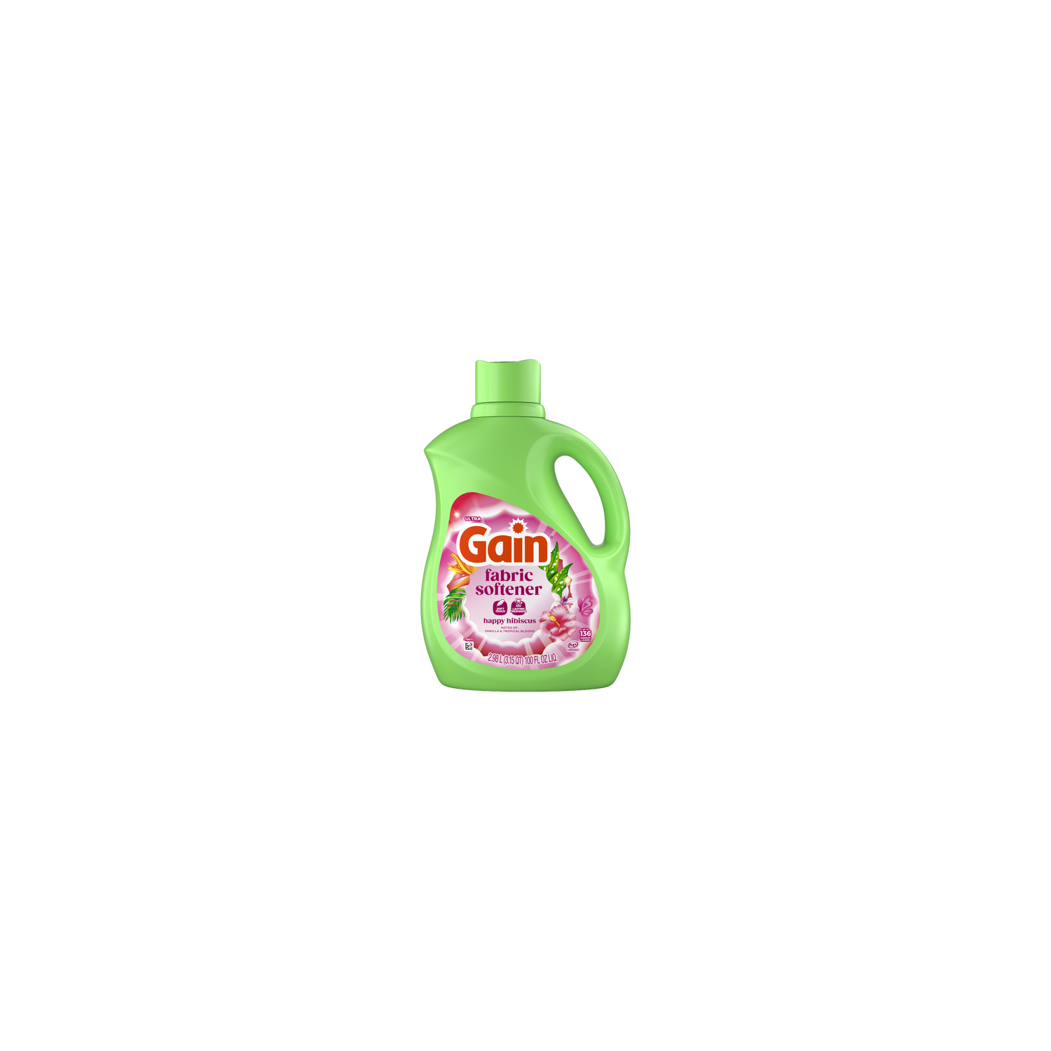 Gain , Liquid Laundry Fabric Softener, Happy Hibiscus Scent - 100 Ounce Image 1 of 2