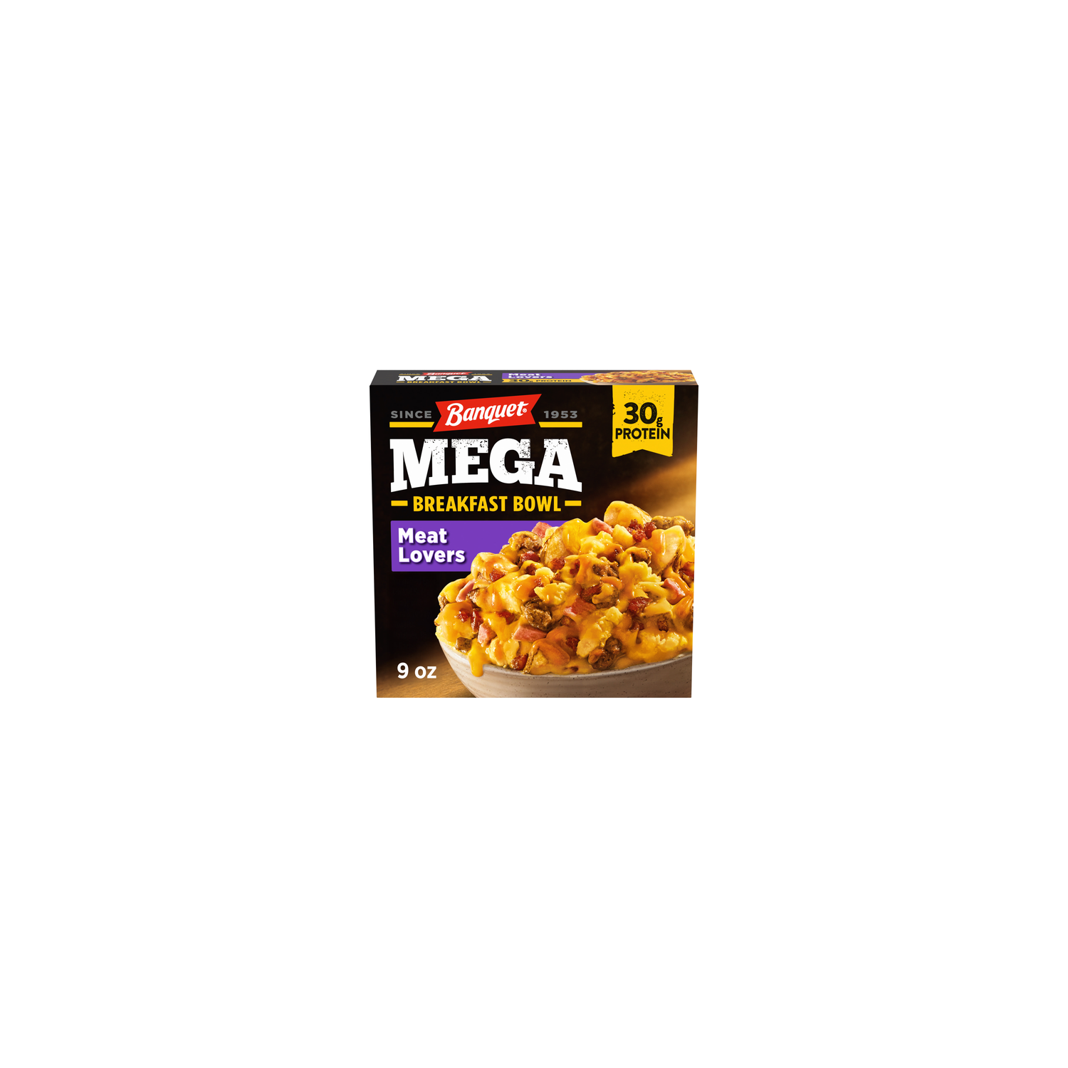 Banquet Mega Breakfast Bowl Meat Lovers, Frozen Meal - 9 Ounce Image 1 of 2