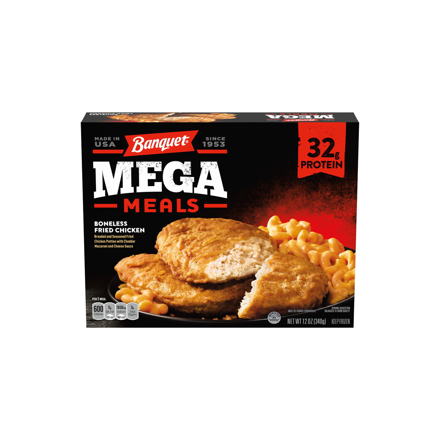 Banquet Boneless Fried Chicken Frozen Dinner - 12 Ounce