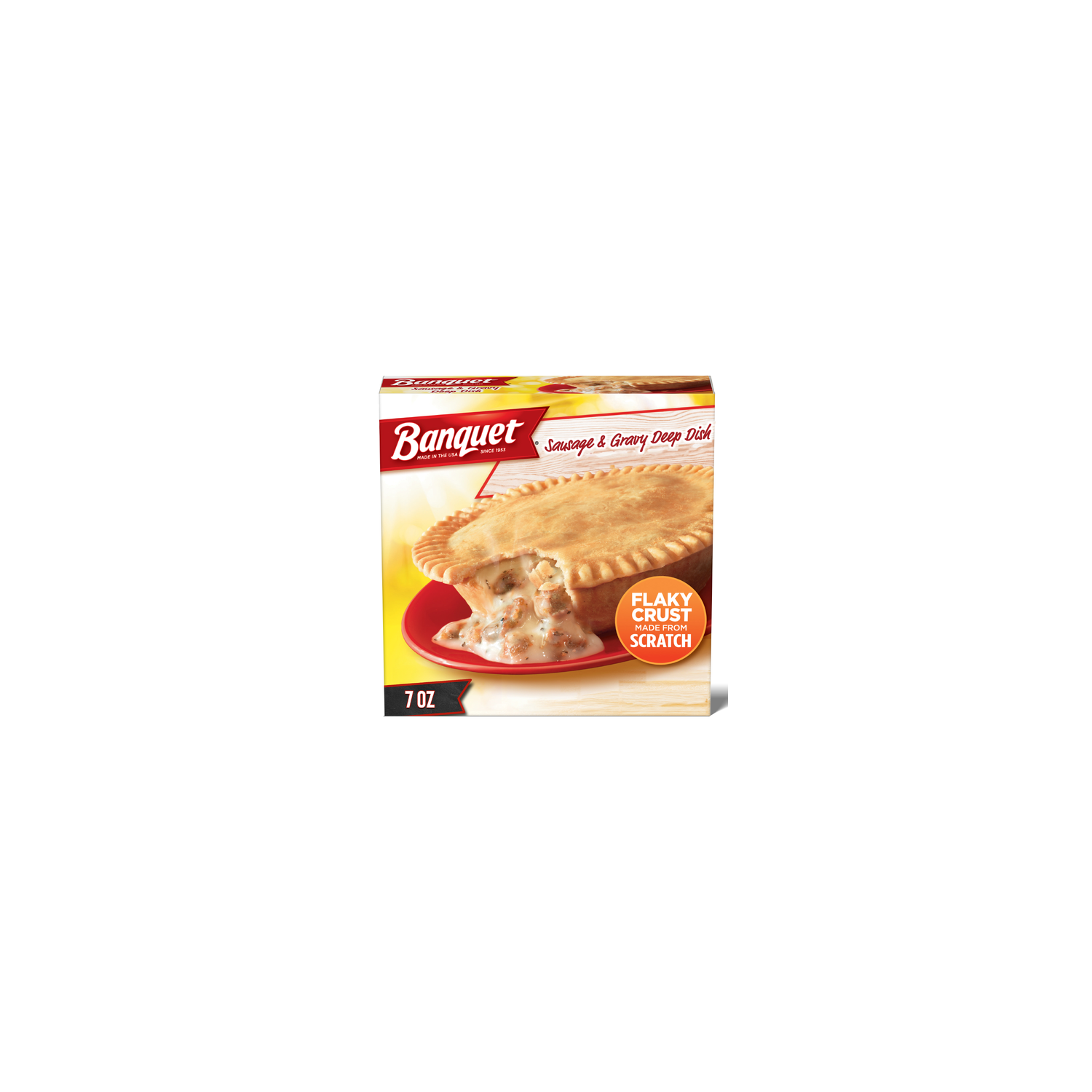 Banquet Sausage And Gravy Deep Dish Pot Pie, Frozen Meal - 7 Ounce Image 1 of 4