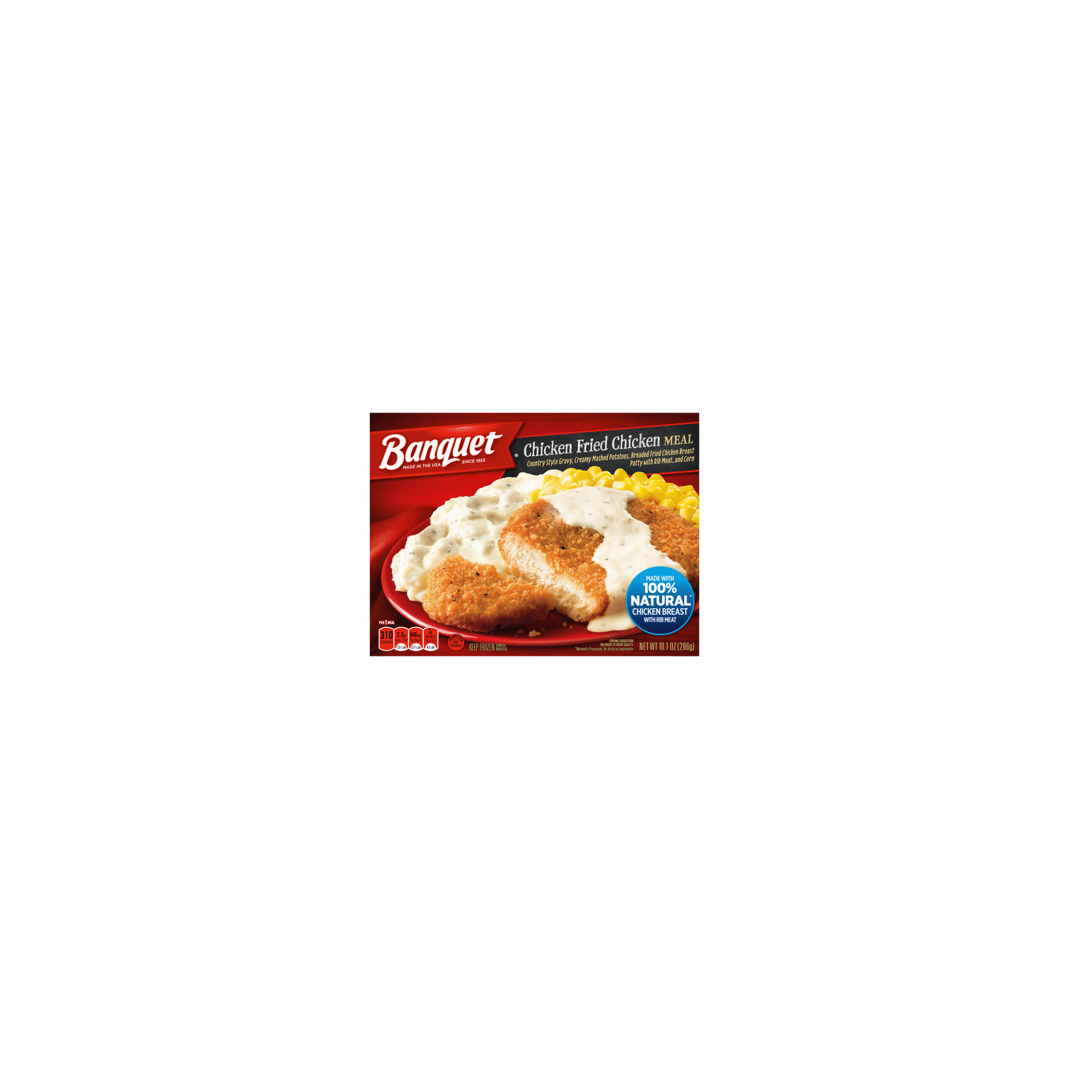 Banquet Chicken Fried Chicken, Frozen Meal - 10.1 Ounce Image 1 of 2