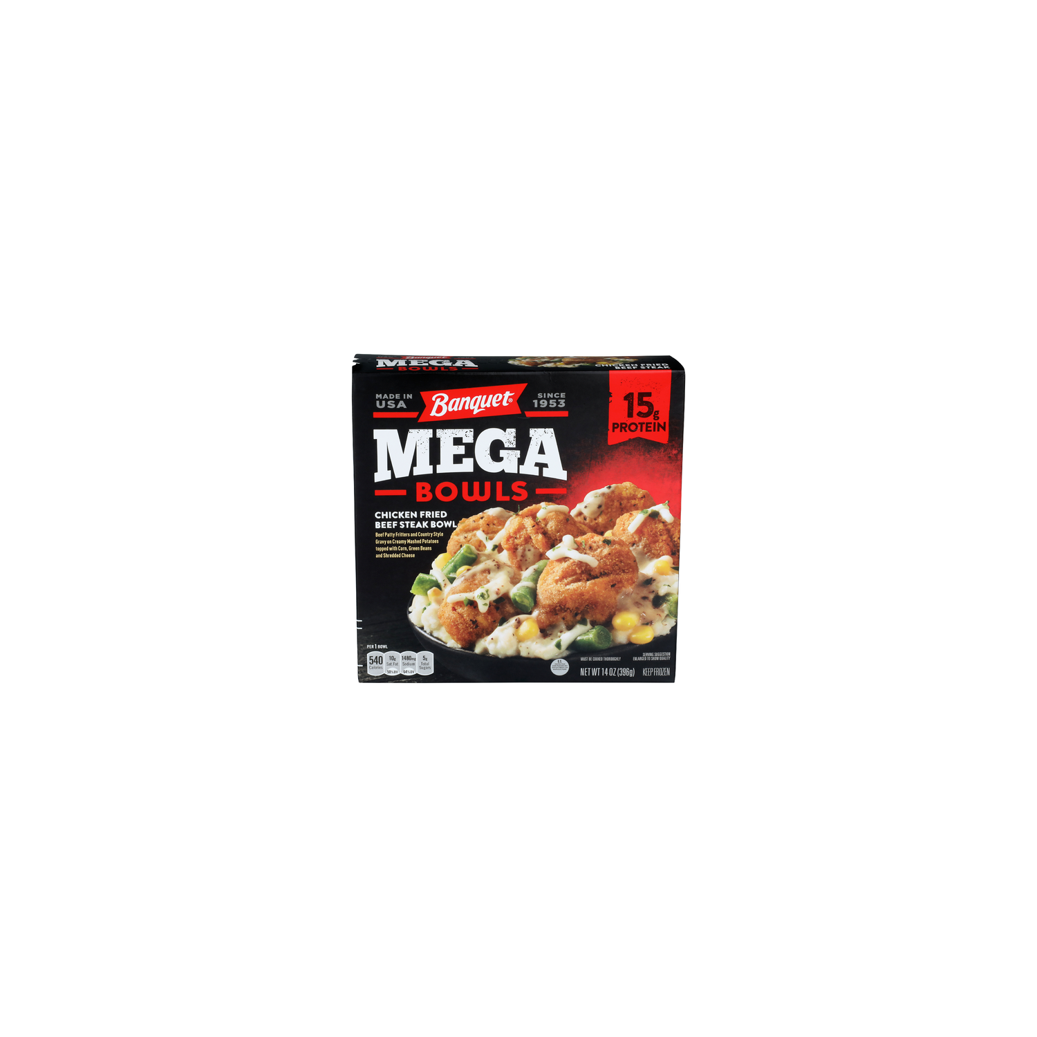 Banquet Chicken Fried Beef Steak Bowl Mega Bowls - 14 Ounce Image 1 of 4