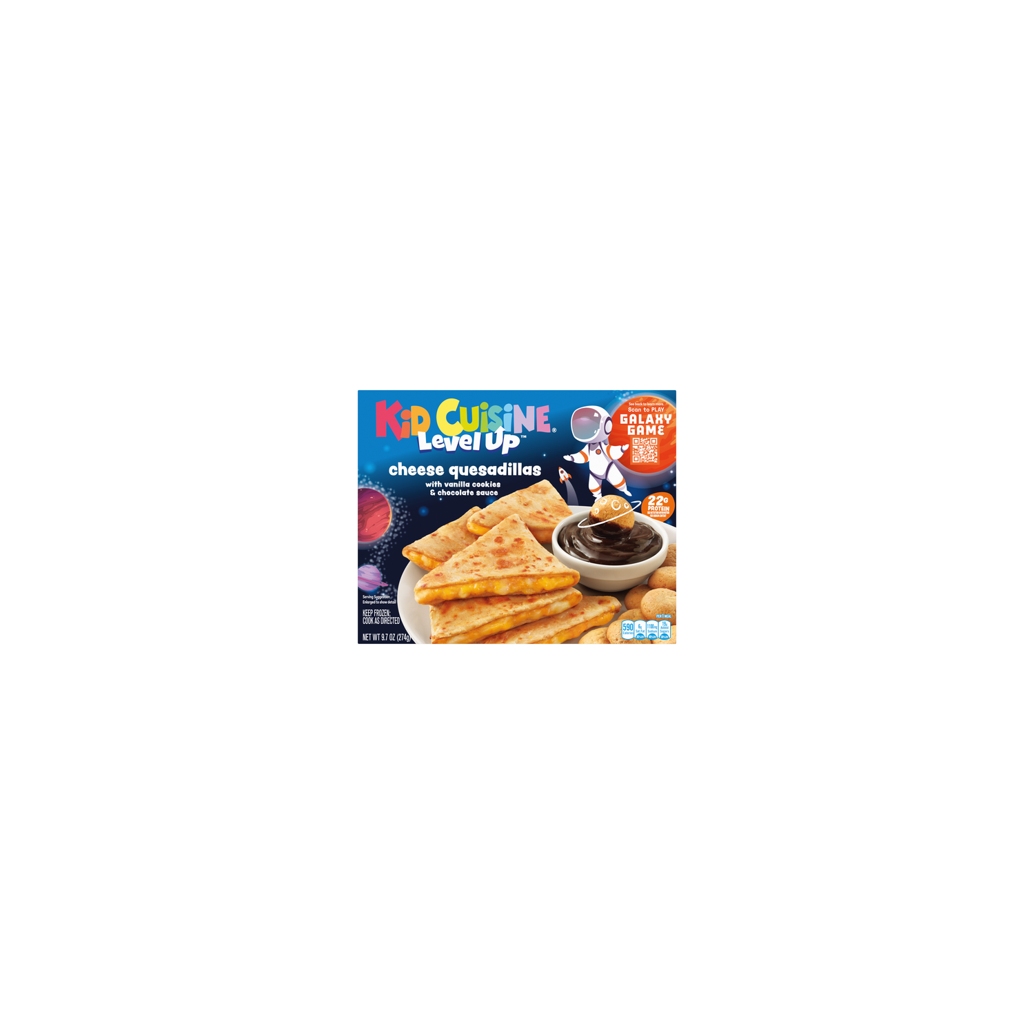 Kid Cuisine Level Up Cheese Quesadilla, Frozen Meal - 9.7 Ounce Image 1 of 2