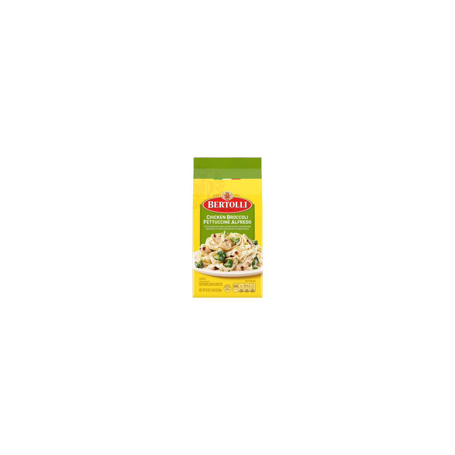 Bertolli Chicken Broccoli Fettuccine Alfredo Frozen Meals - 22 Ounce Image 1 of 2