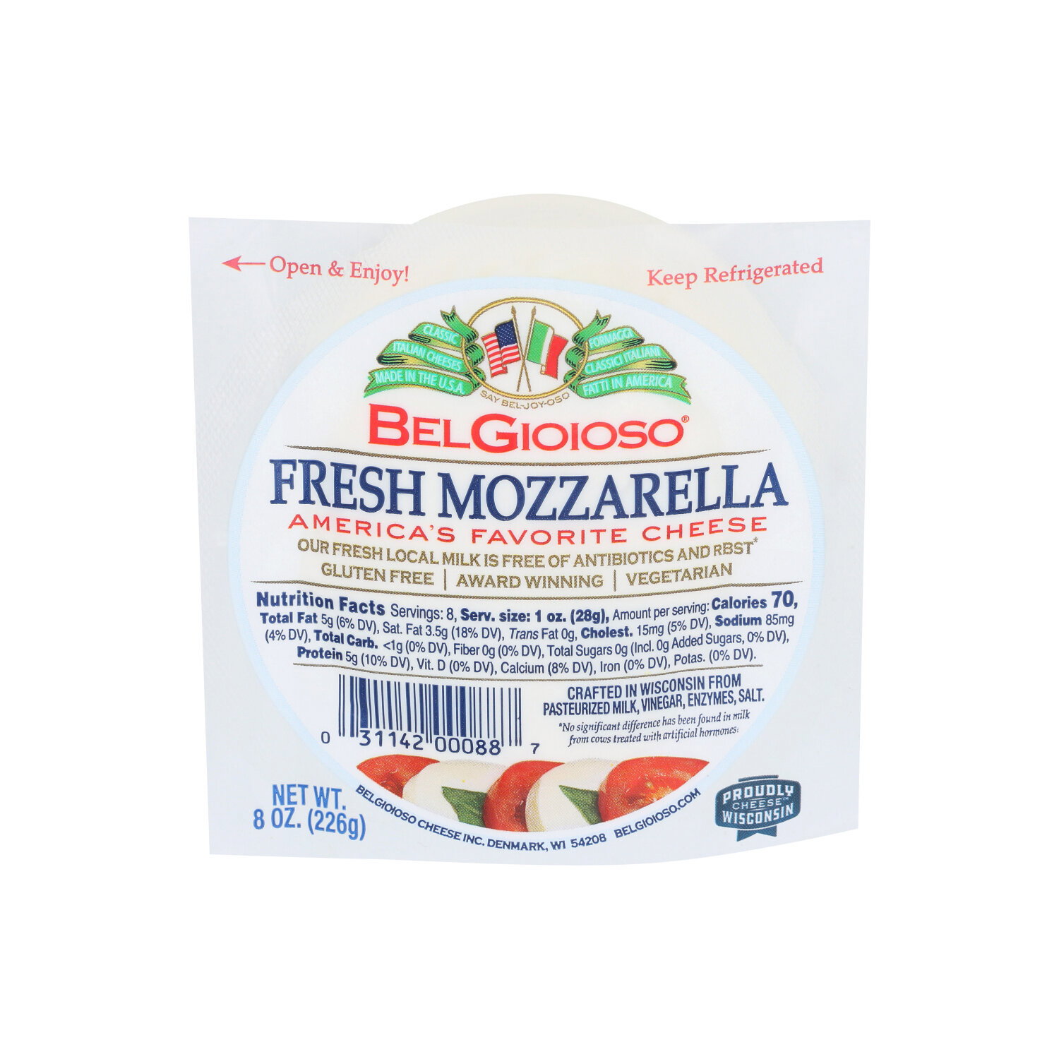 BELGO Fresh Mozzarella Cheese Ball - 8 Ounce Image 1 of 2