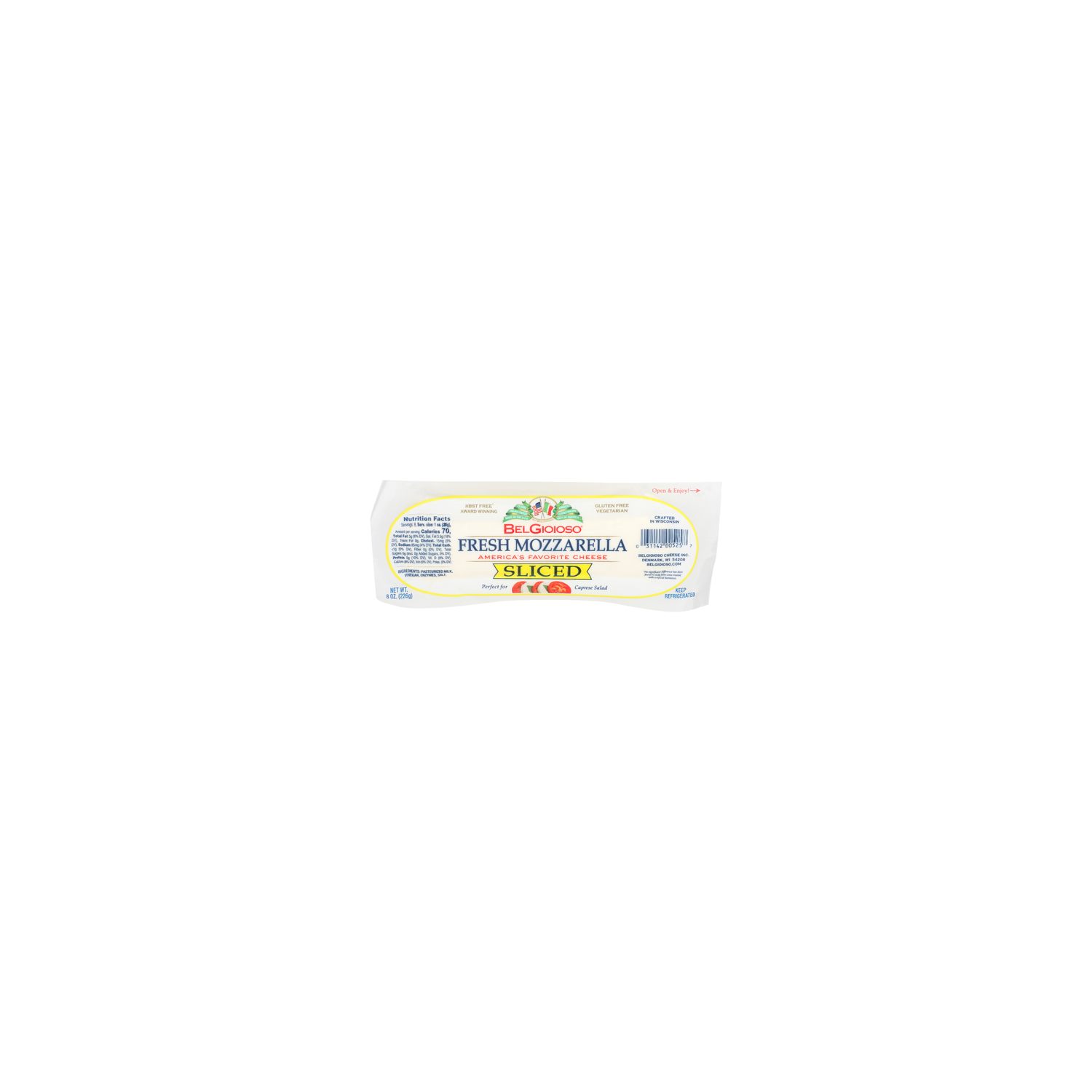 Belgioioso Sliced Fresh Mozzarella - 8 Ounce Image 1 of 4