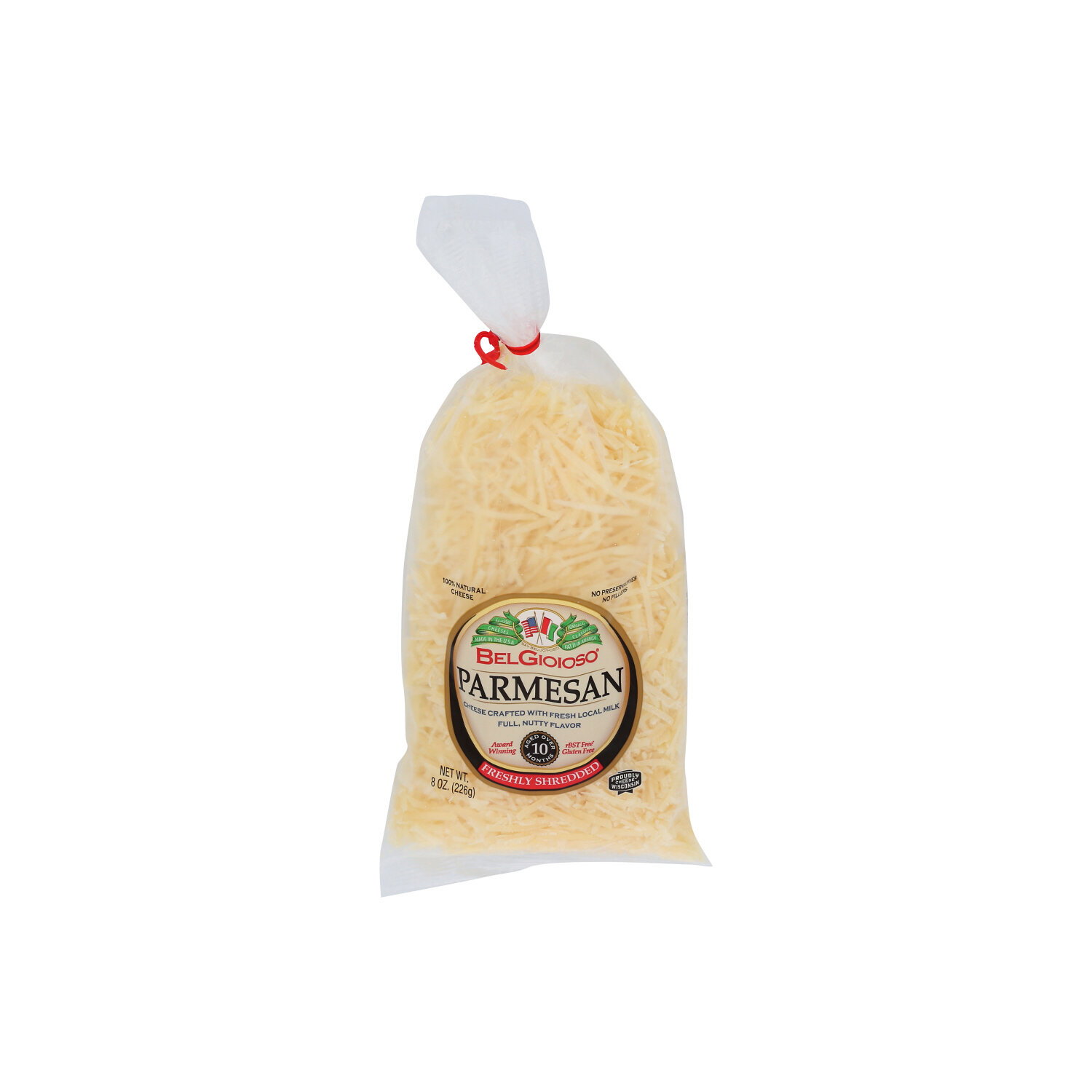 Belgioioso Cheese Parmesan Shred All-Natural Bag Twist Tie - 8 Ounce Image 1 of 2