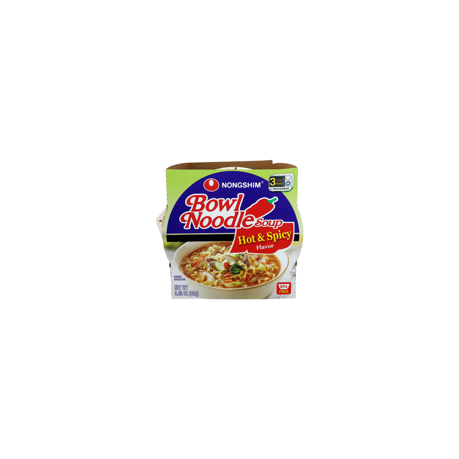 Nongshim Hot & Spicy Flavor Bowl Noodle Soup - 3.03 Ounce Image 1 of 4