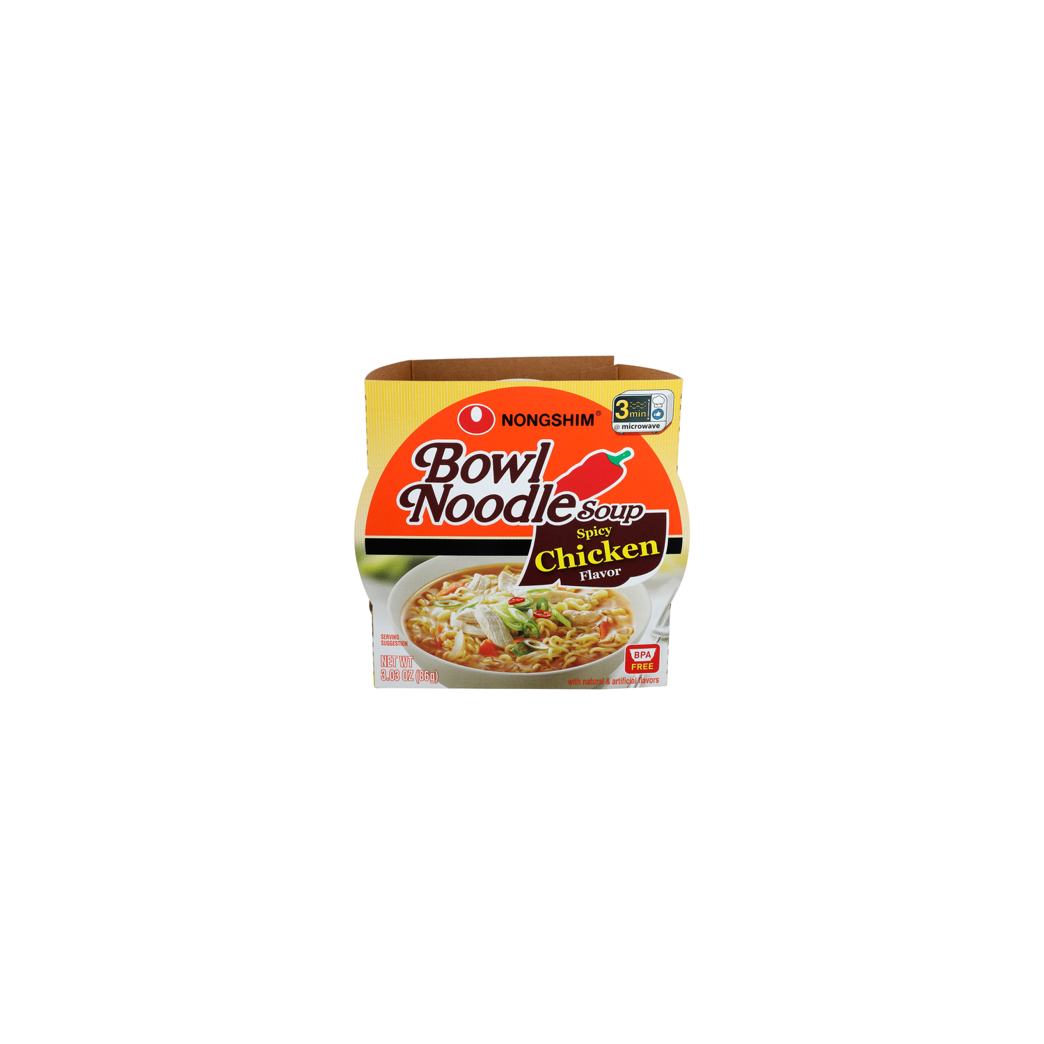 Nongshim Spicy Chicken Flavor Bowl Noodle Soup - 3.03 Ounce Image 1 of 4
