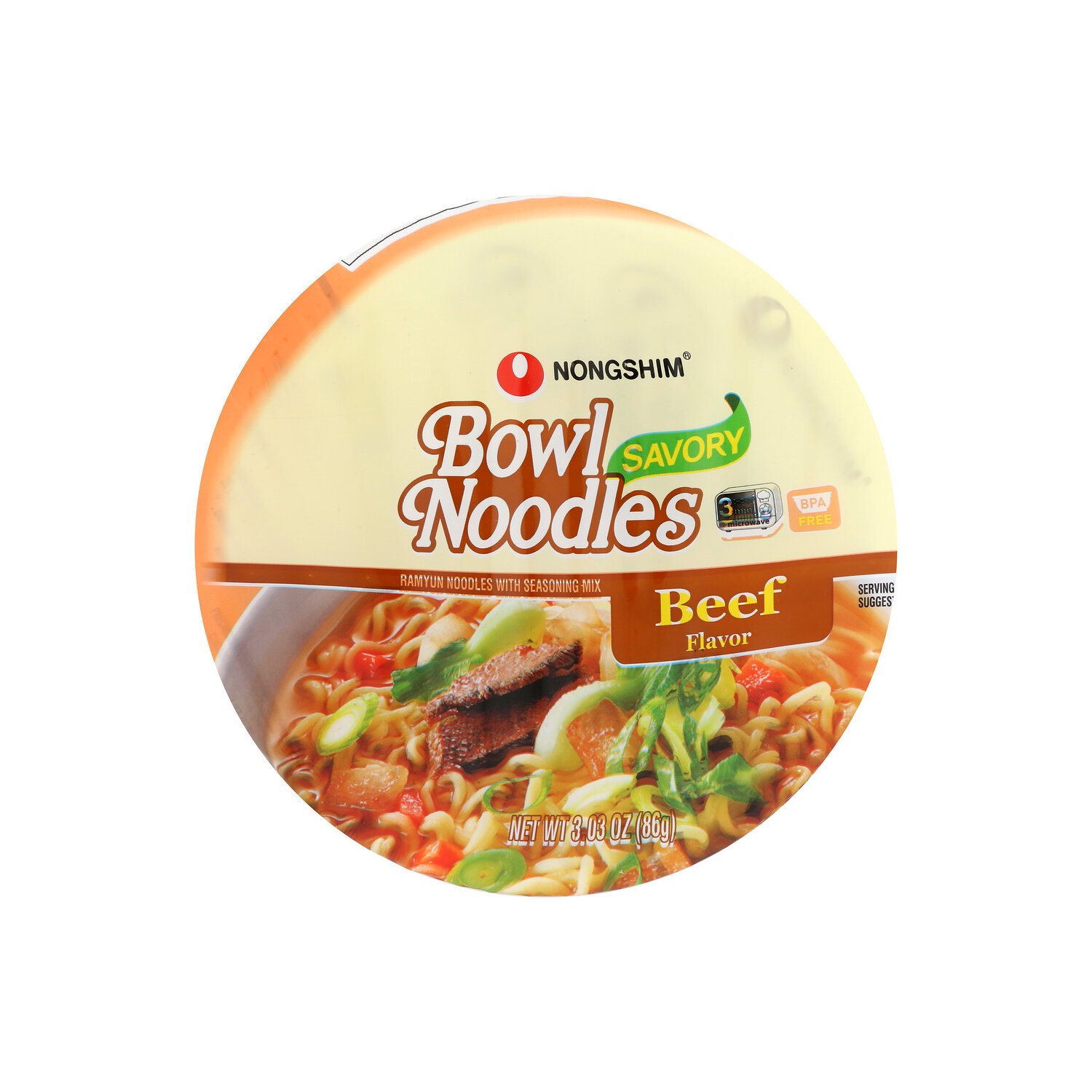 Nongshim Soup Bowl Ndle Savory Beef - 3.03 Ounce Image 1 of 2