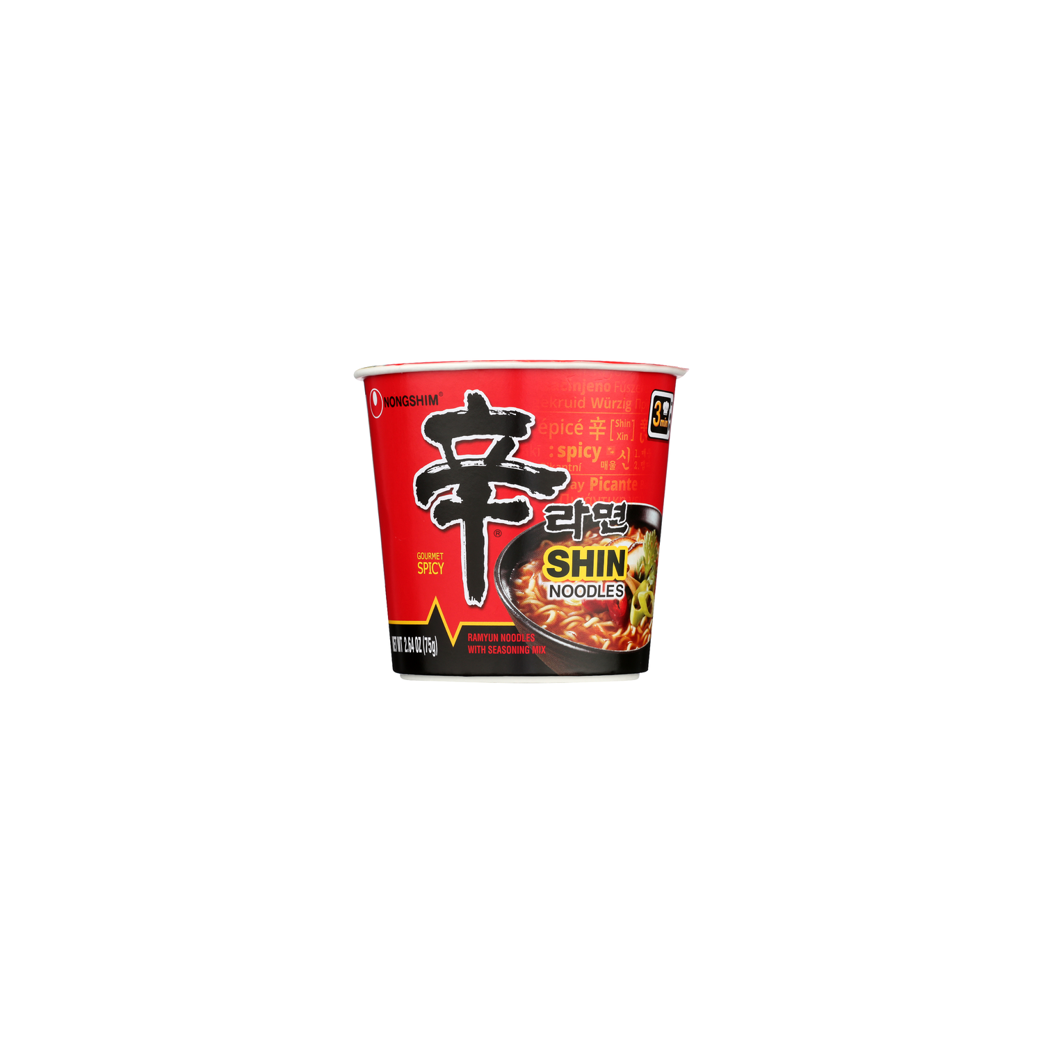 Nongshim Soup Cup Noodle Shin - 2.64 Ounce Image 1 of 2