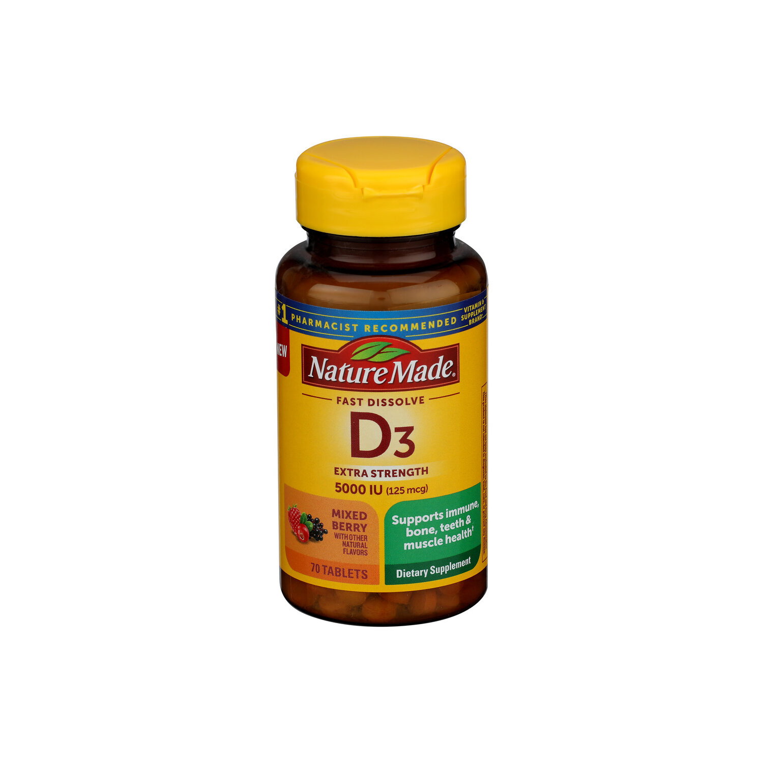 Nature Made Vitamin D 5,000 I.U. Fast Dissolve - 70 Count Image 1 of 2