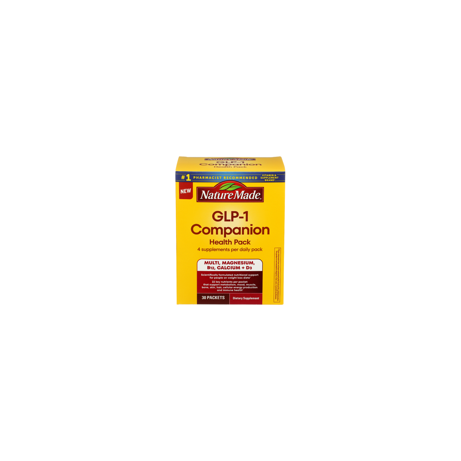 Nature Made Unscented Unflavored Tablet, Caplet Glp-1 Companion Health Pack - 30 Count Image 1 of 2