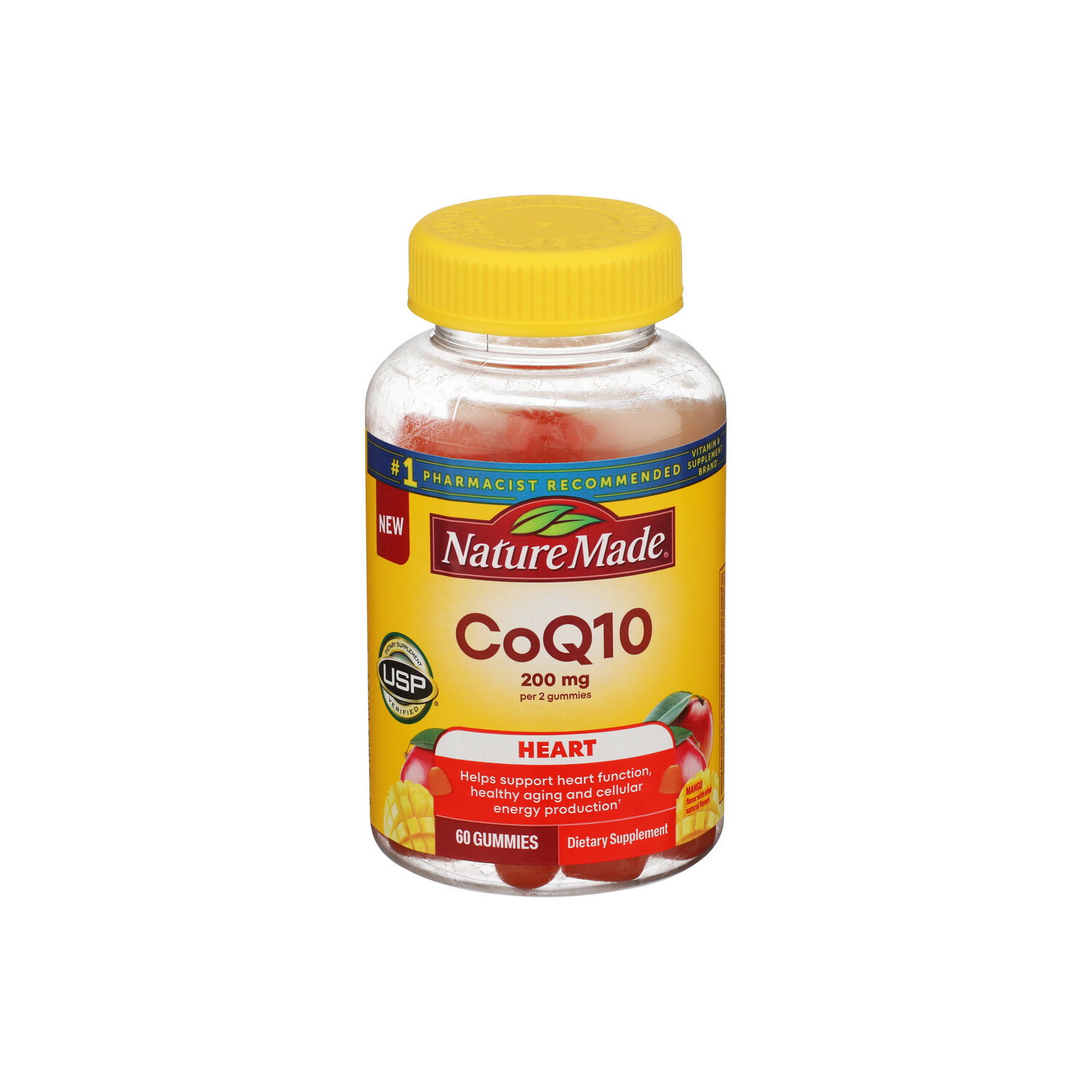 Nature Made Unscented Mango Gummy COQ10 Gummies - 60 Count Image 1 of 2