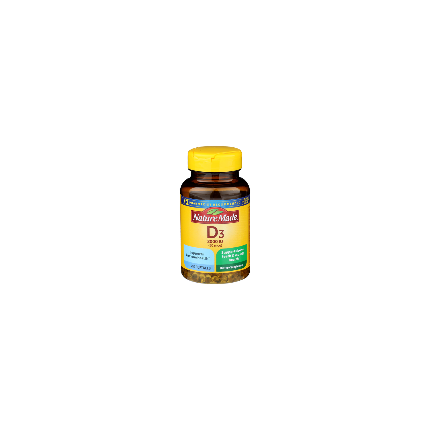 Nature Made D3 2000 Iu 50 Mcg - 250 Count Image 1 of 2