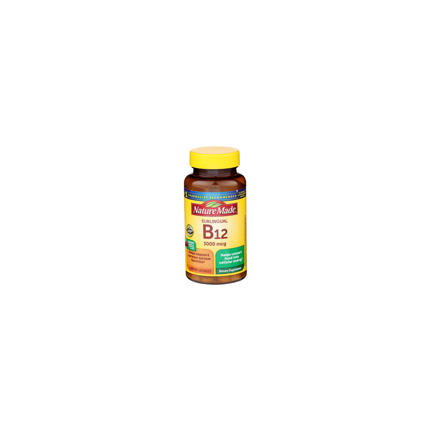 Nature Made Cherry Sublingual B12 3000 Mcg - 40 Count Image 1 of 2