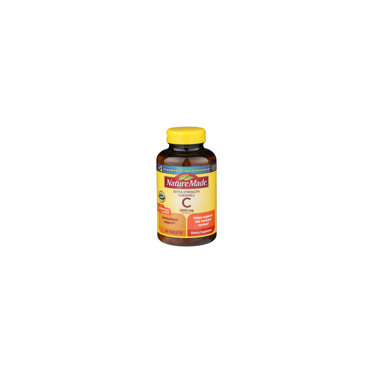 Nature Made Original Orange Flavor Extra Strength Chewable C - 90 Count Image 1 of 4