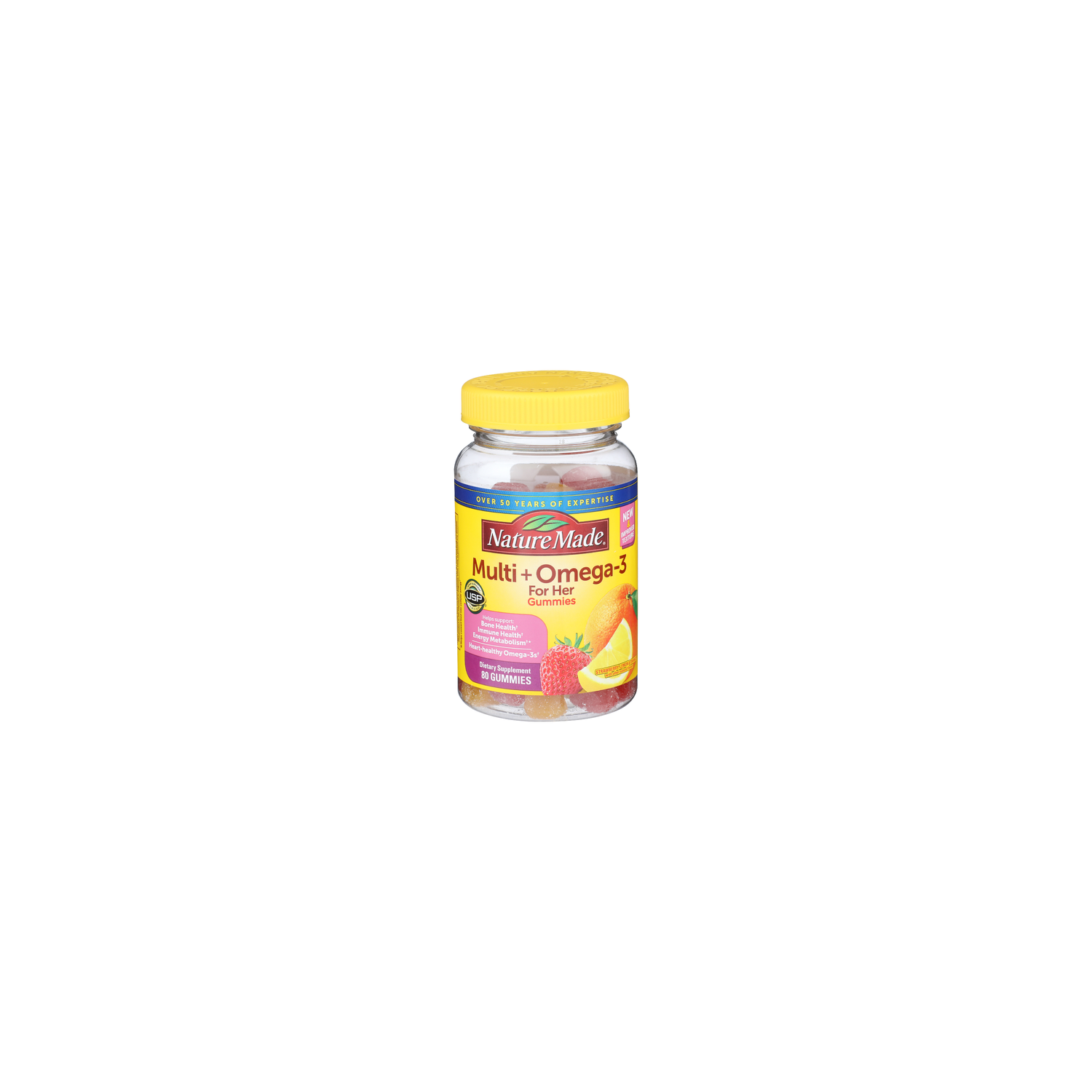 Nature Made Strawberry, Lemon & Orange Gummies Multi + Omega-3