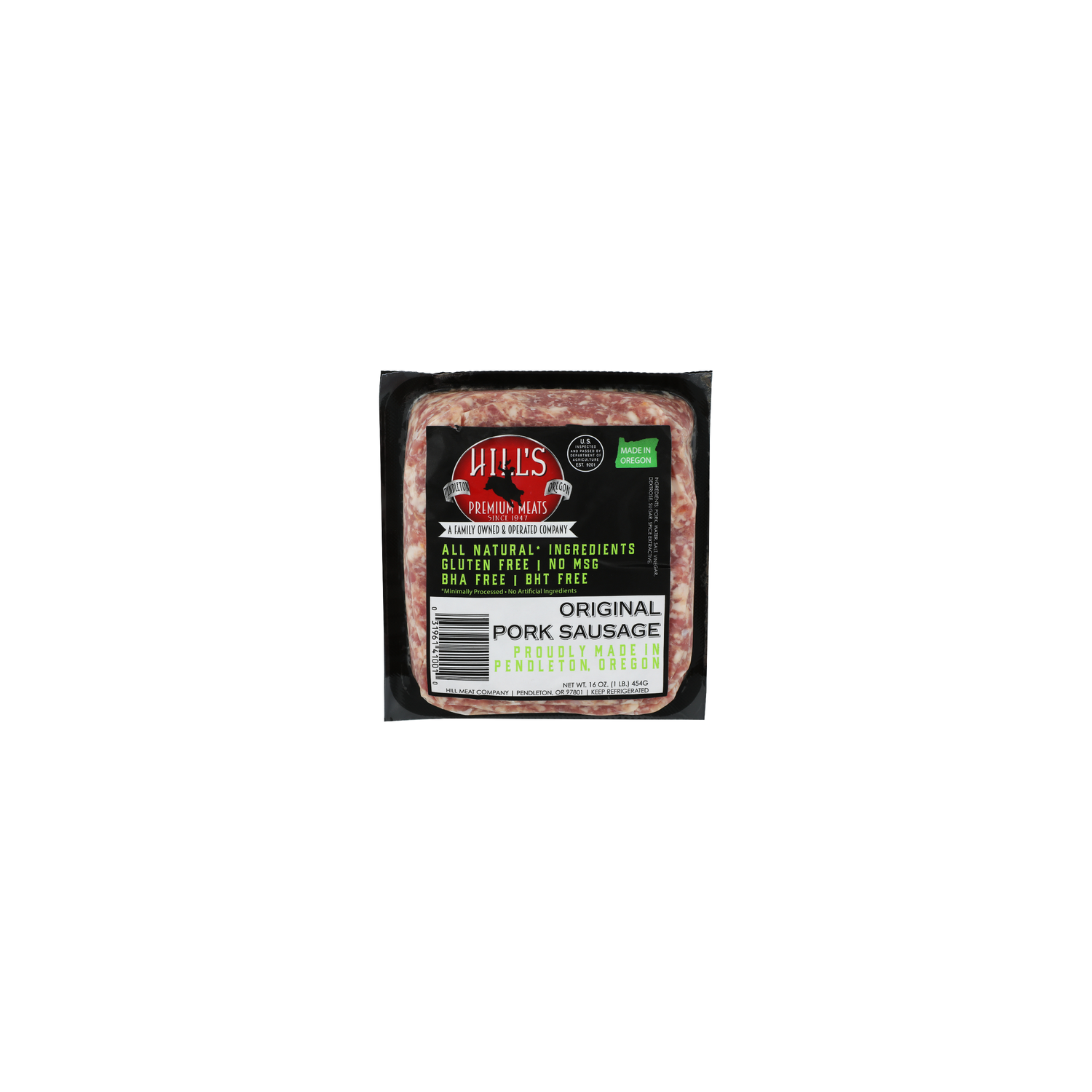 Hill's Premium Meats All Natural Gluten Free Original Pork Sausage - 16 Ounce Image 1 of 4