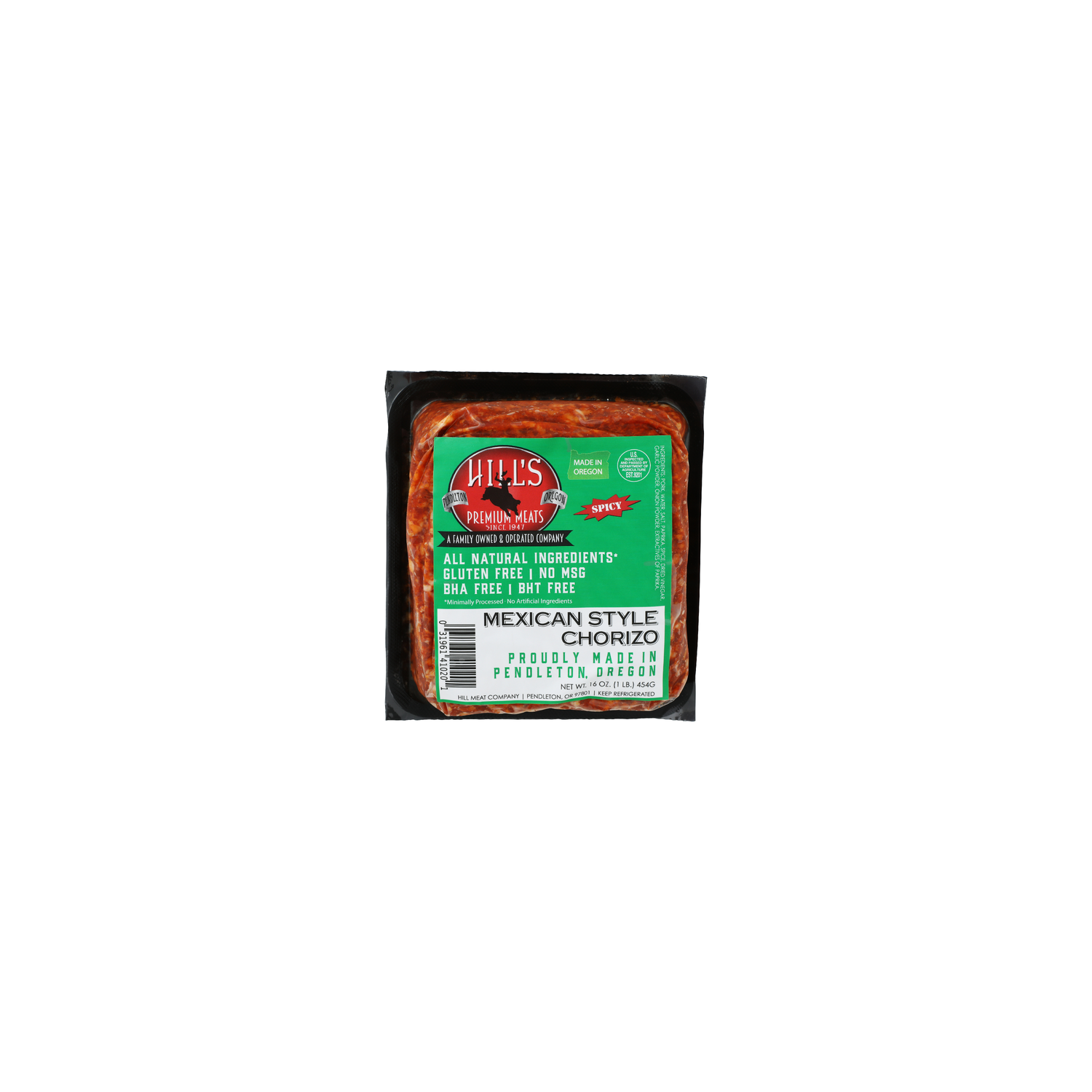 Hill's Premium Meats All Natural Gluten Free Mexican Style Chorizo - 16 Ounce Image 1 of 4