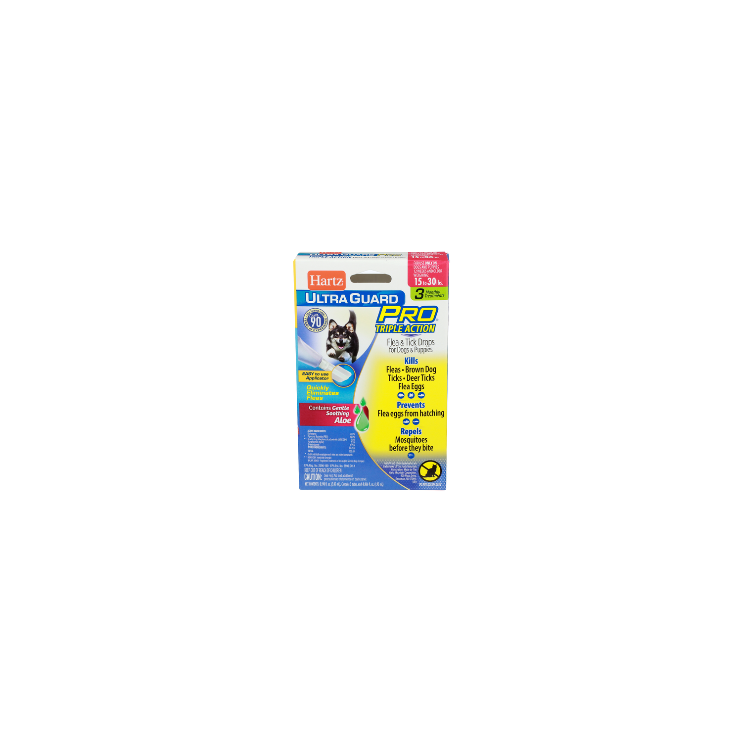 Hartz Pro Triple Action Flea & Tick Drops For Dogs & Puppies - 0.067 Fluid Ounce - 3 Count Image 1 of 3