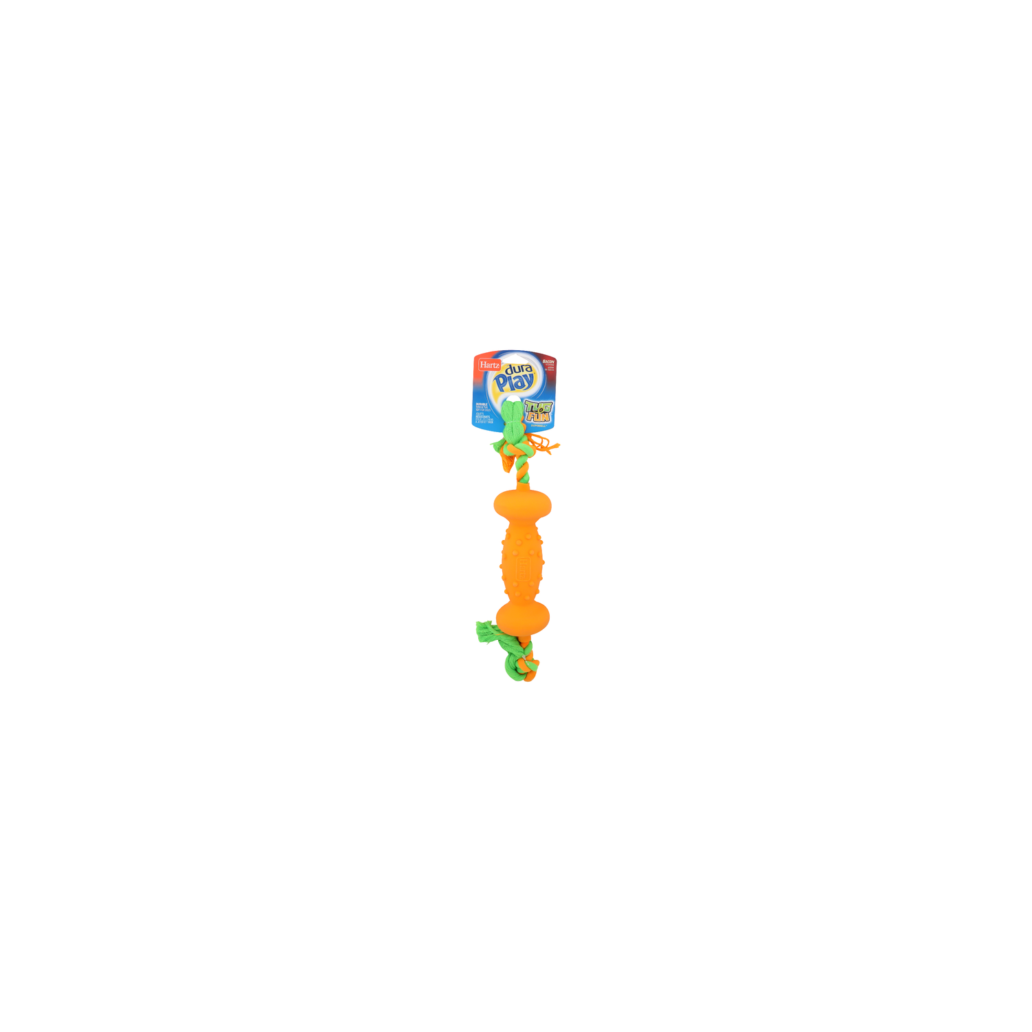 Hartz Dura Play Tug Of Fun Bacon Scented Dumbbell Dog Toy