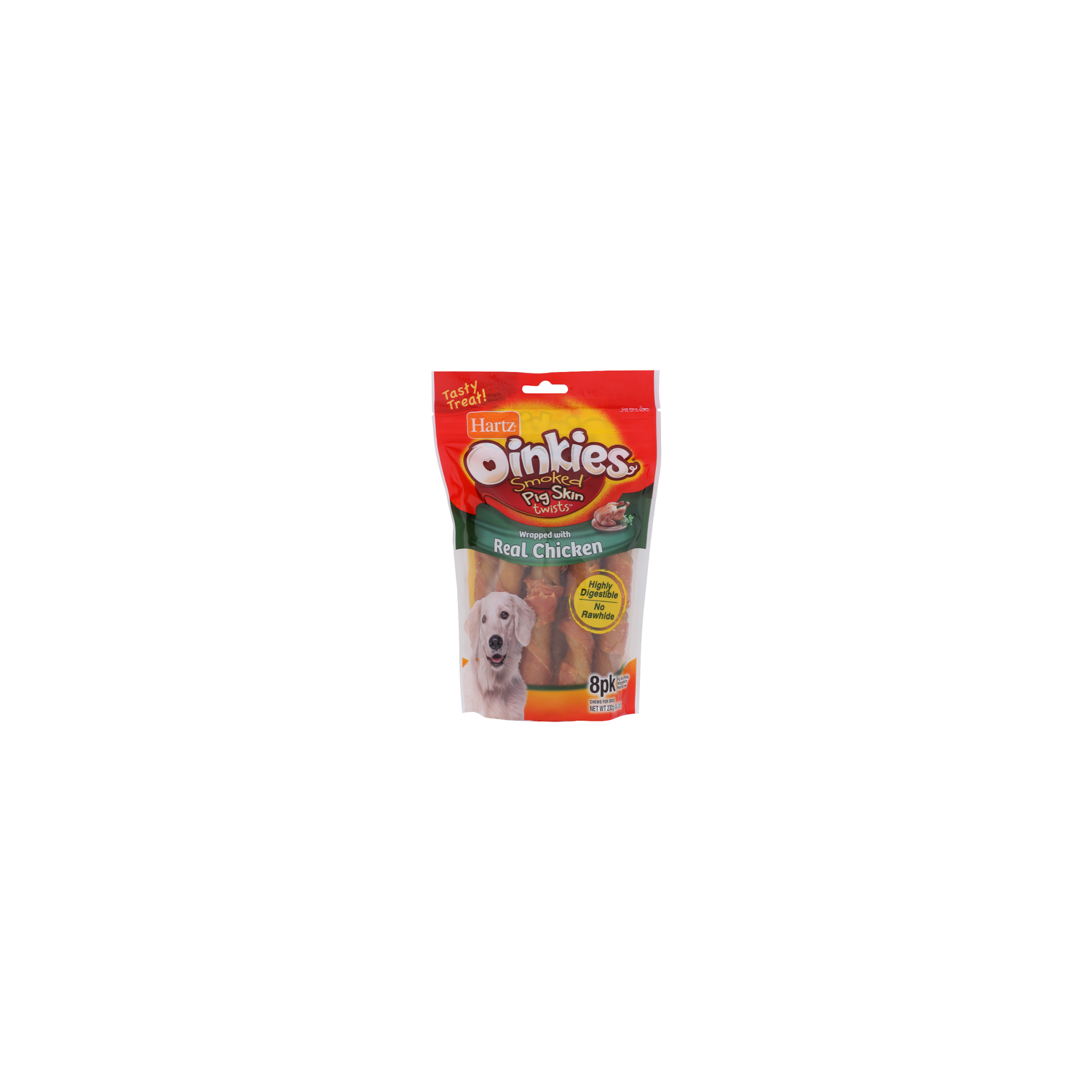 Hartz Oinkies Smoked Pig Skin Twists - 1.025 Ounce - 8 Count Image 1 of 4