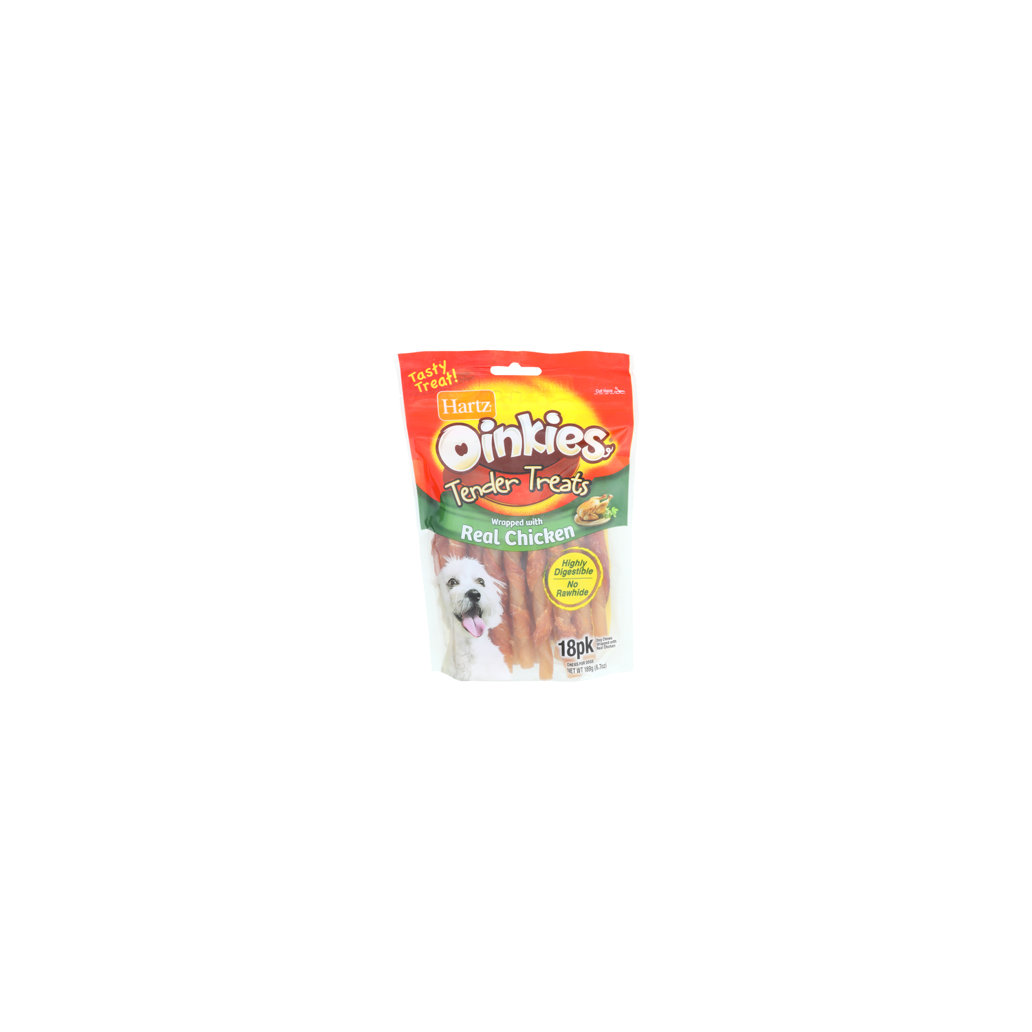 Hartz Oinkies Wrapped With Real Chicken Tender Treats - 0.372 Ounce - 18 Count Image 1 of 4