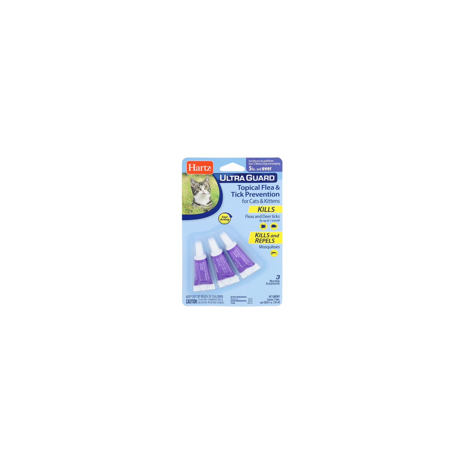 Hartz Ultra Guard For Cats & Kittens Topical Flea & Tick Prevention - 0.057 Fluid Ounce - 3 Count Image 1 of 2